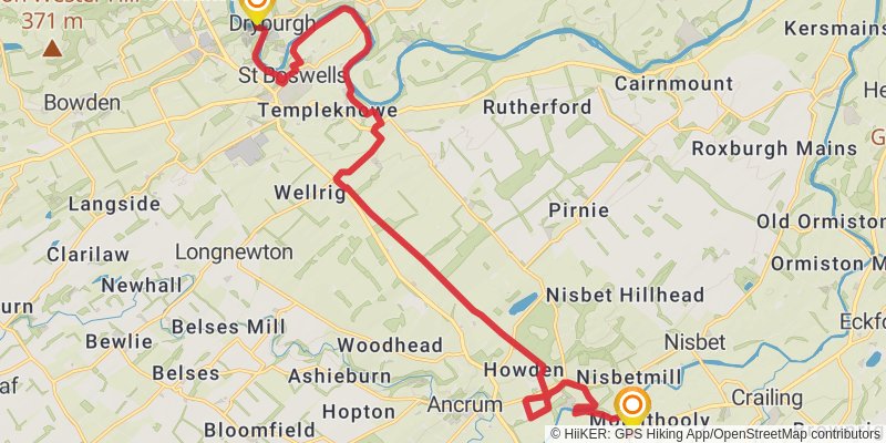 Borders Abbeys Way alt 2 Map