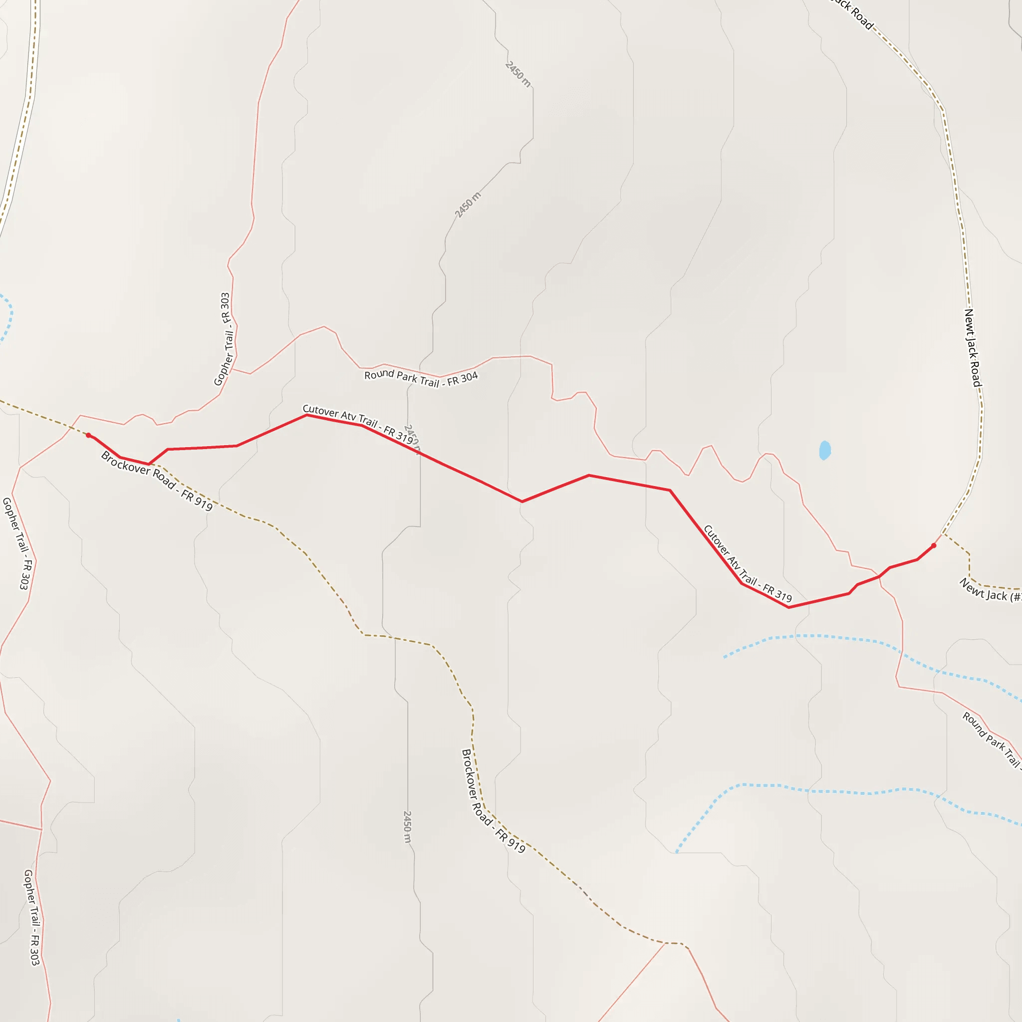 Cutover Trail mobile static map