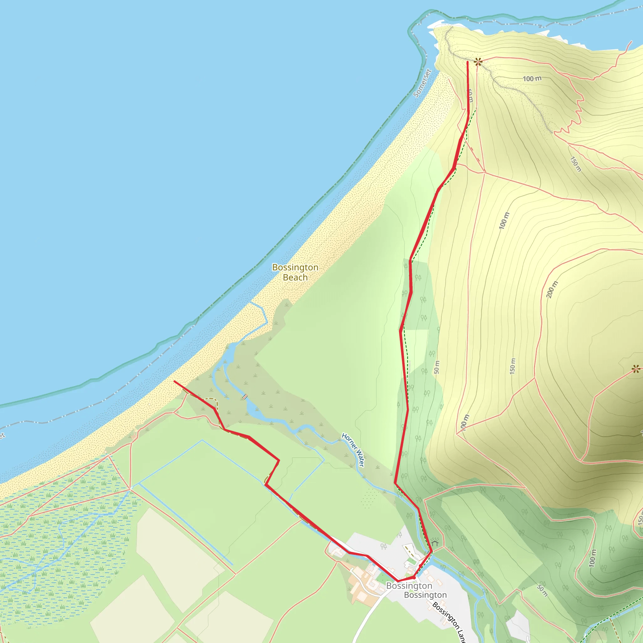 Bossington Family Adventure Walk mobile static map
