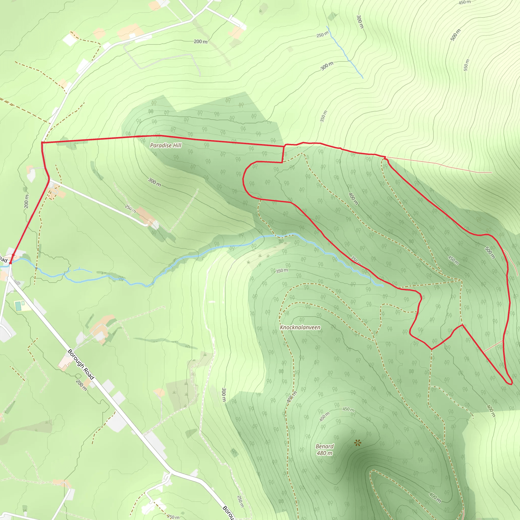 Paradise Hill Loop mobile static map