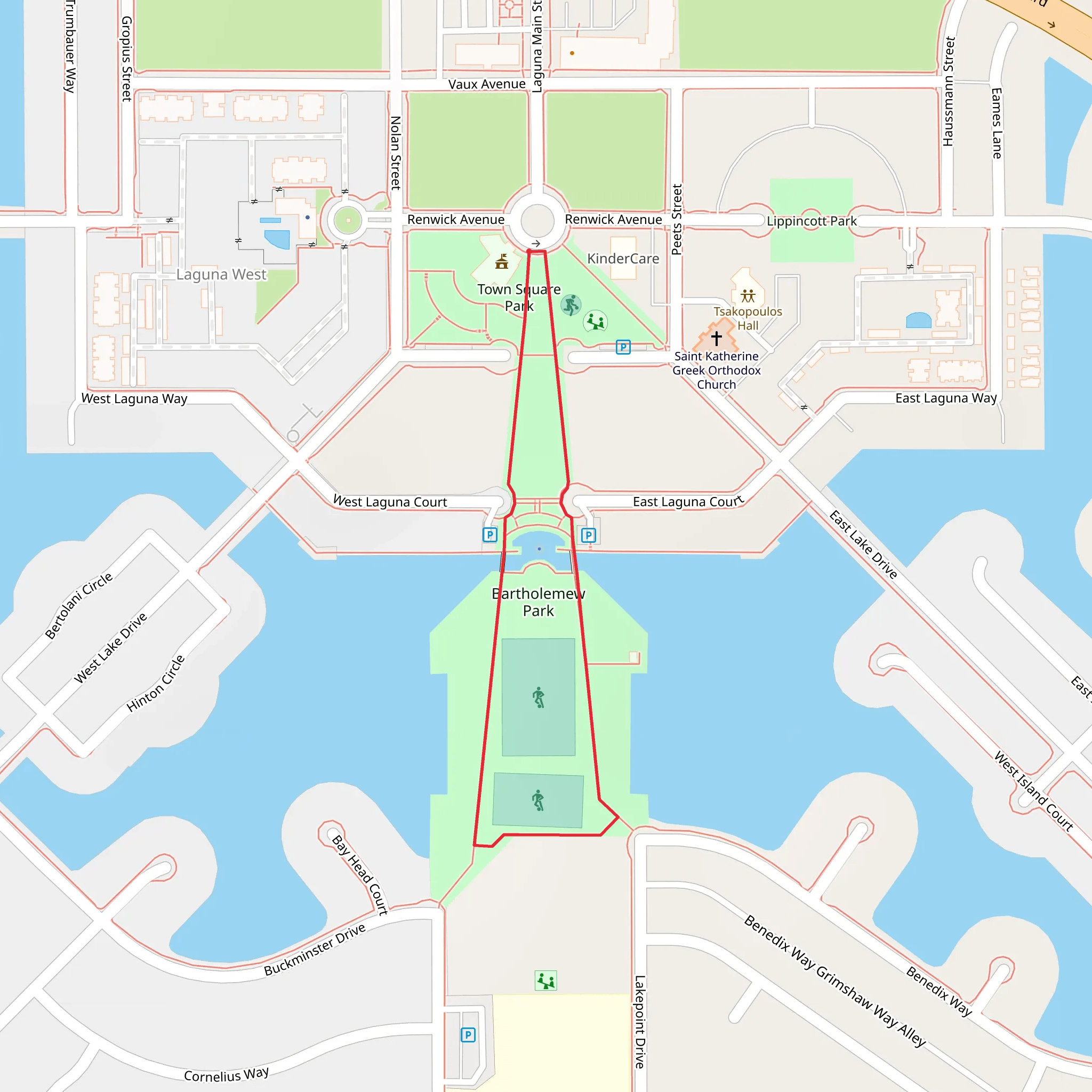 Bartholemew Park Loop mobile static map