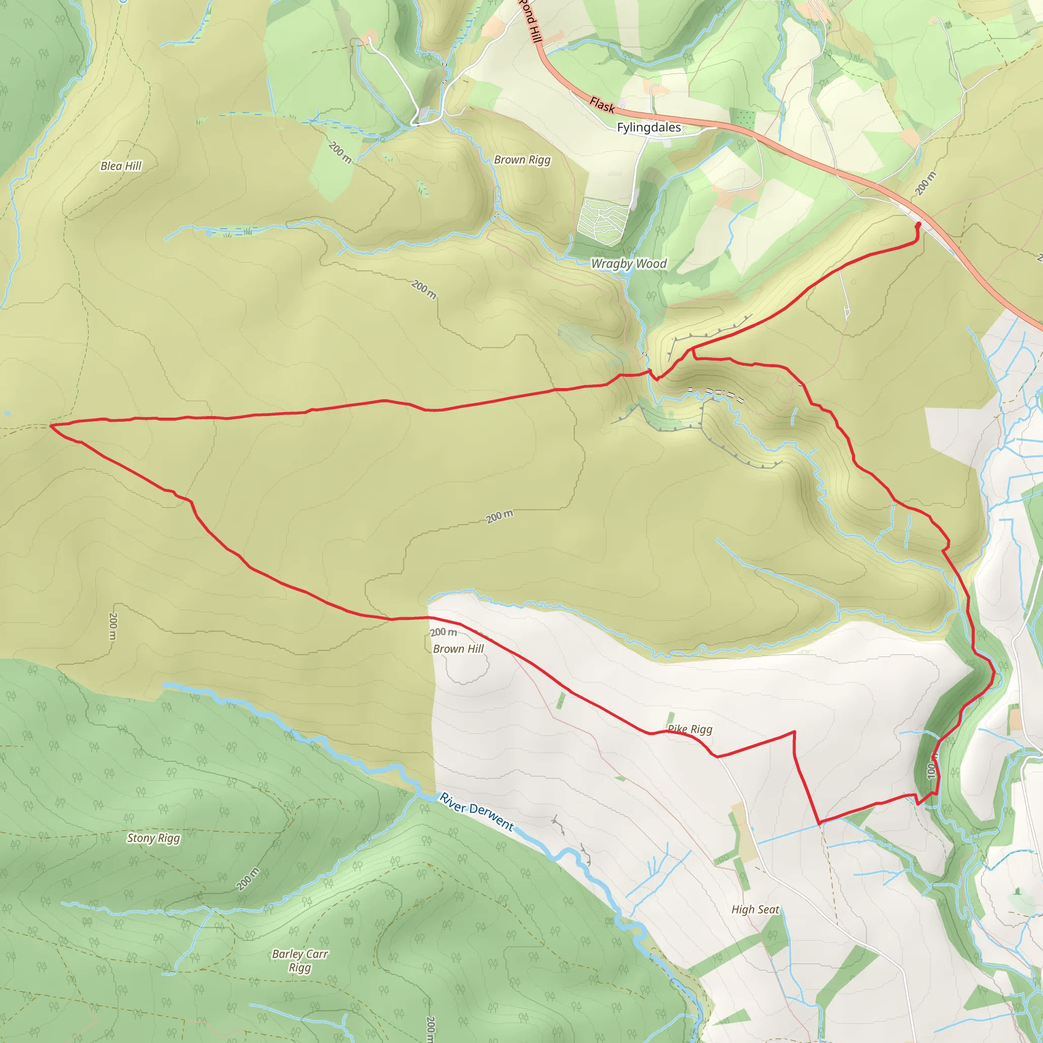 Burn Howe Rigg from Jugger Howes mobile static map