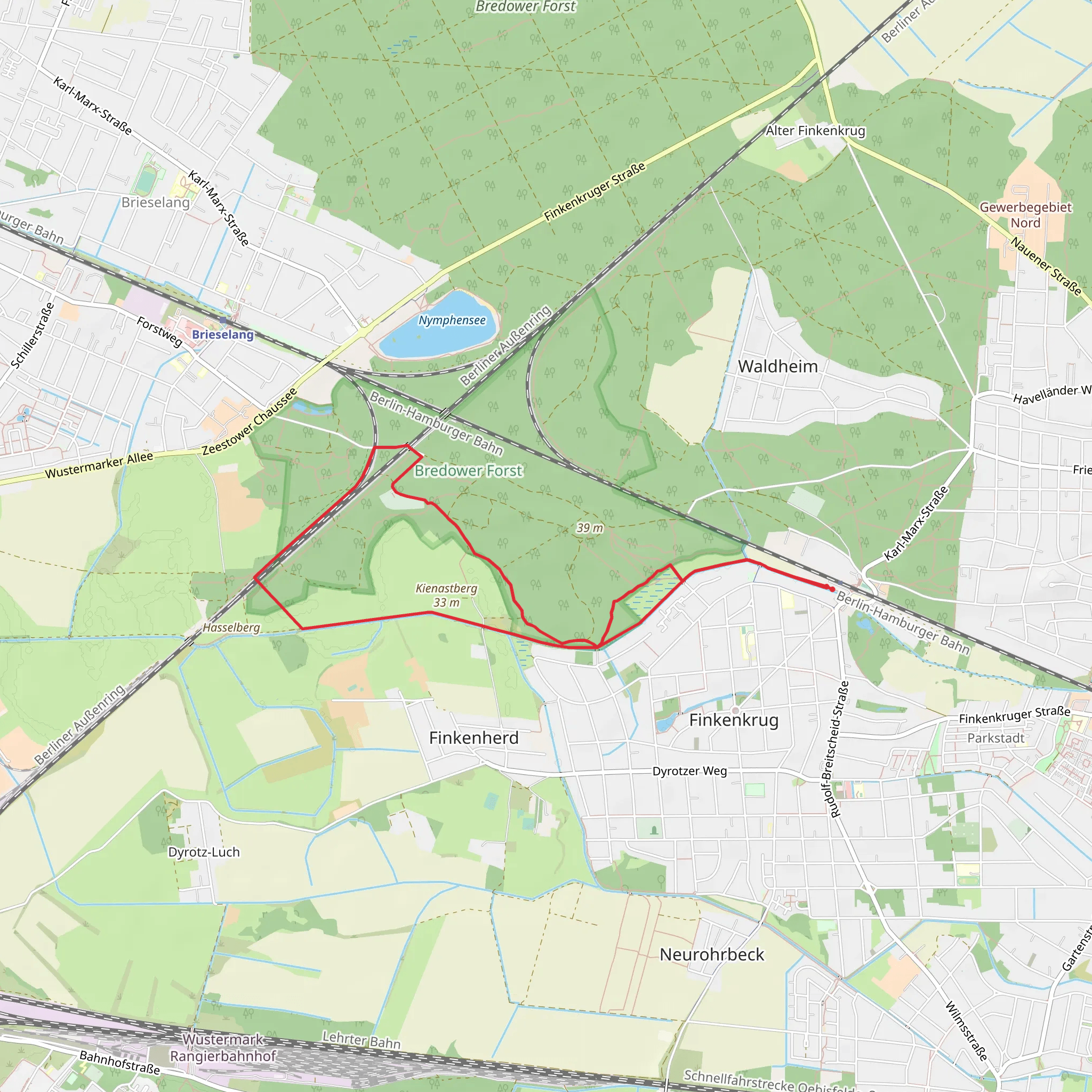 Feldweg am Schlaggraben Loop mobile static map