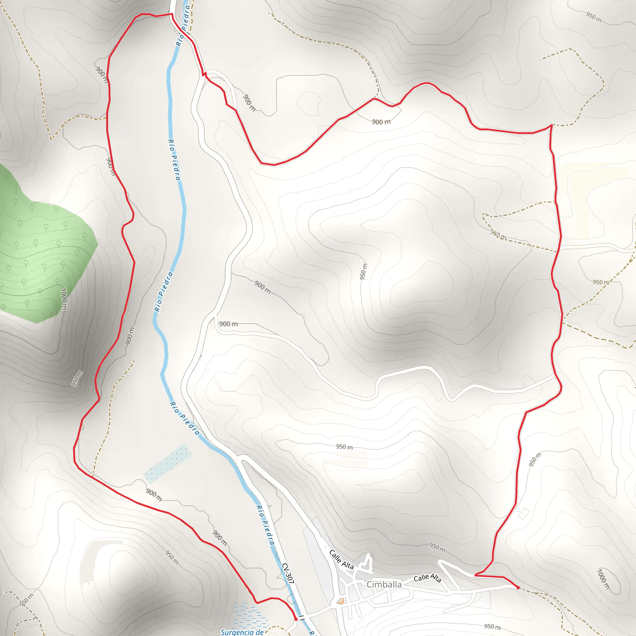 Route of Cerro Carrascoso de Cimballa SL Z 15 mobile static map