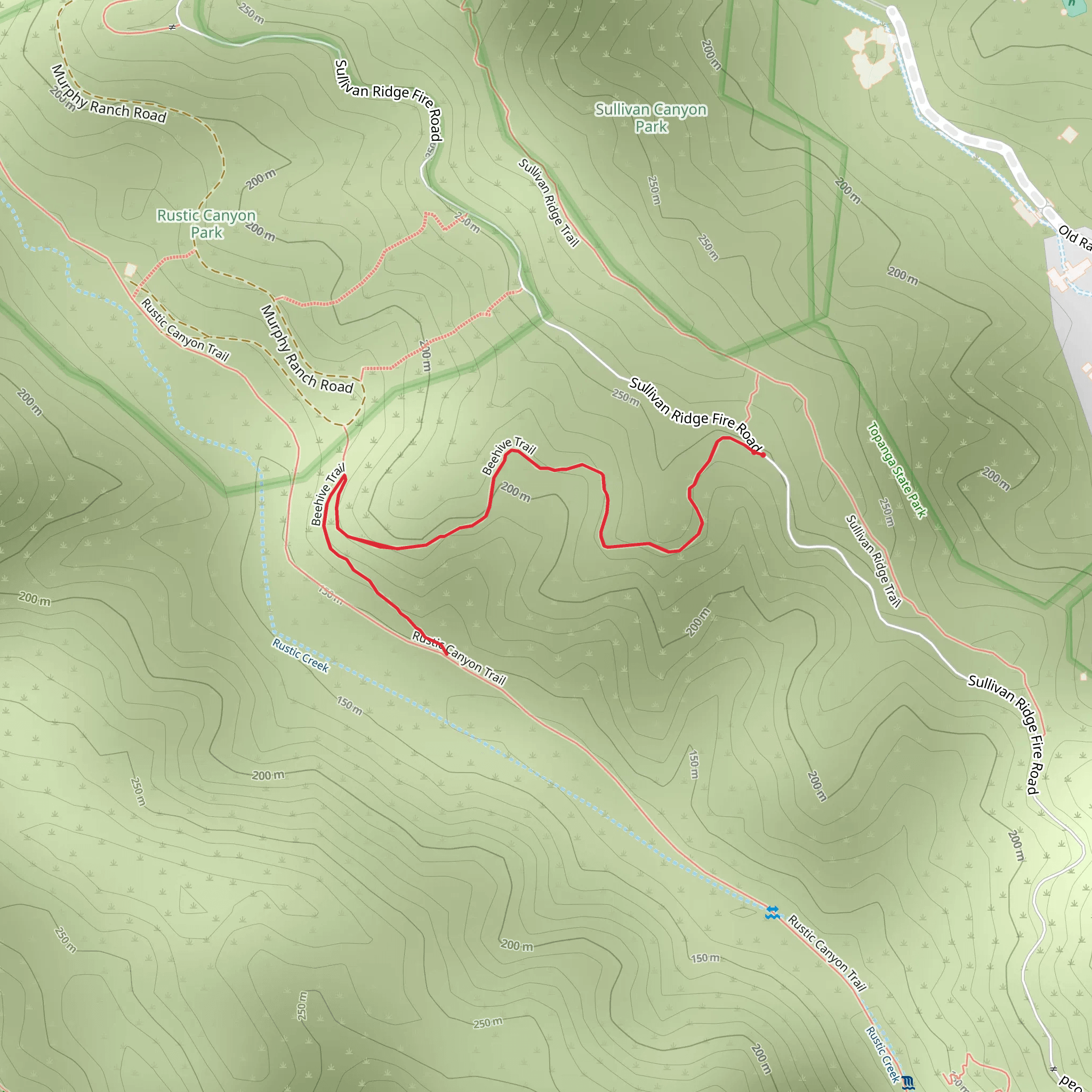 Beehive Trail mobile static map