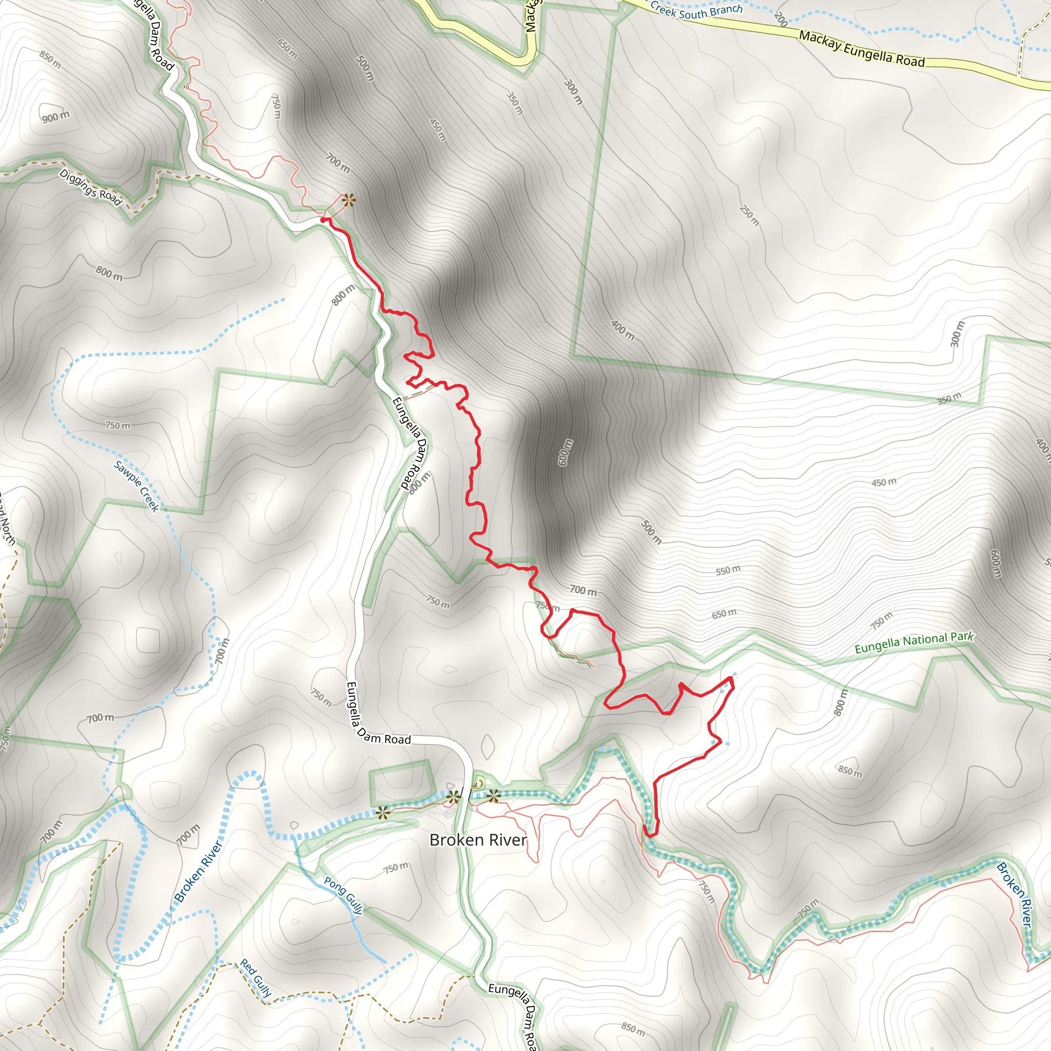 Clarke Range Track mobile static map