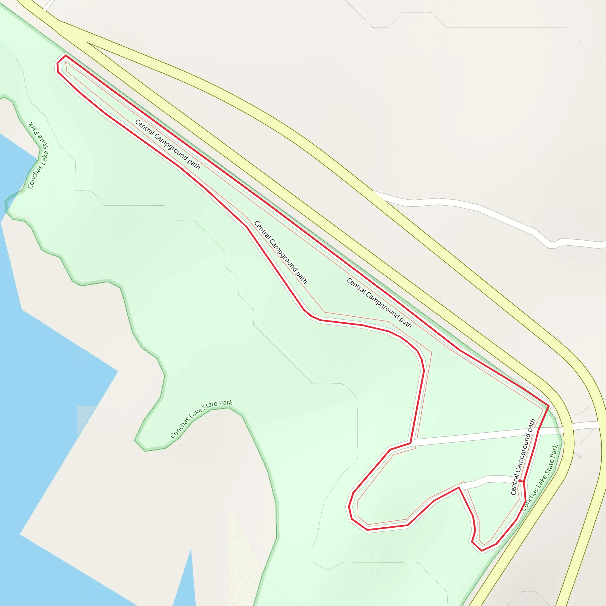 Central Campground Path Loop mobile static map