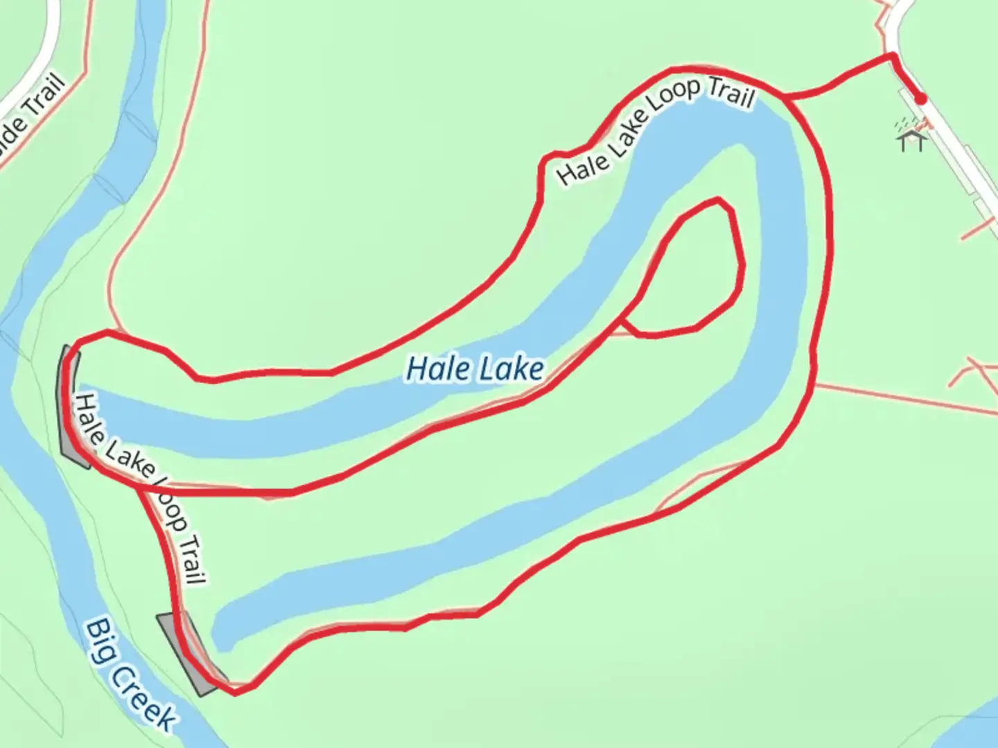 An image depicting the trail Hale Lake Loop Trail and its surrounding area.