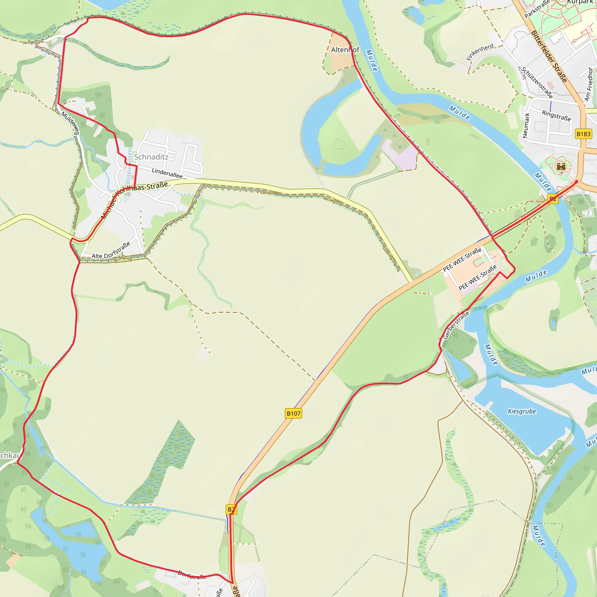 Luther Weg Sachsen mobile static map