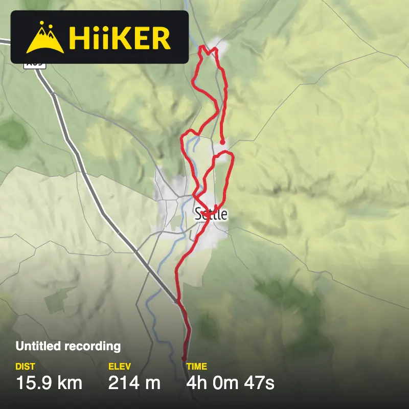A map preview of the recording settle loop from Langcliffe.