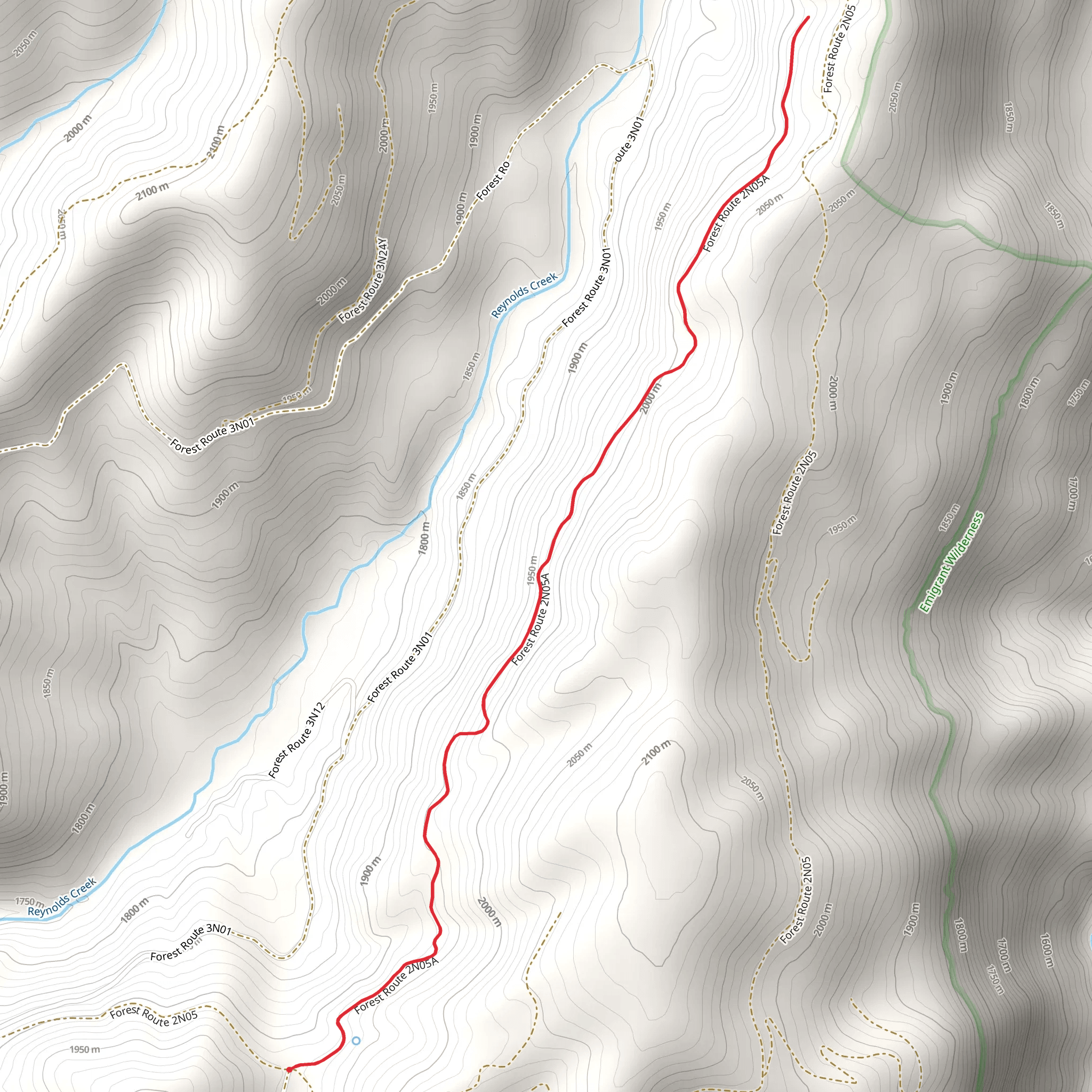 Hells Mountain via Forest Route mobile static map