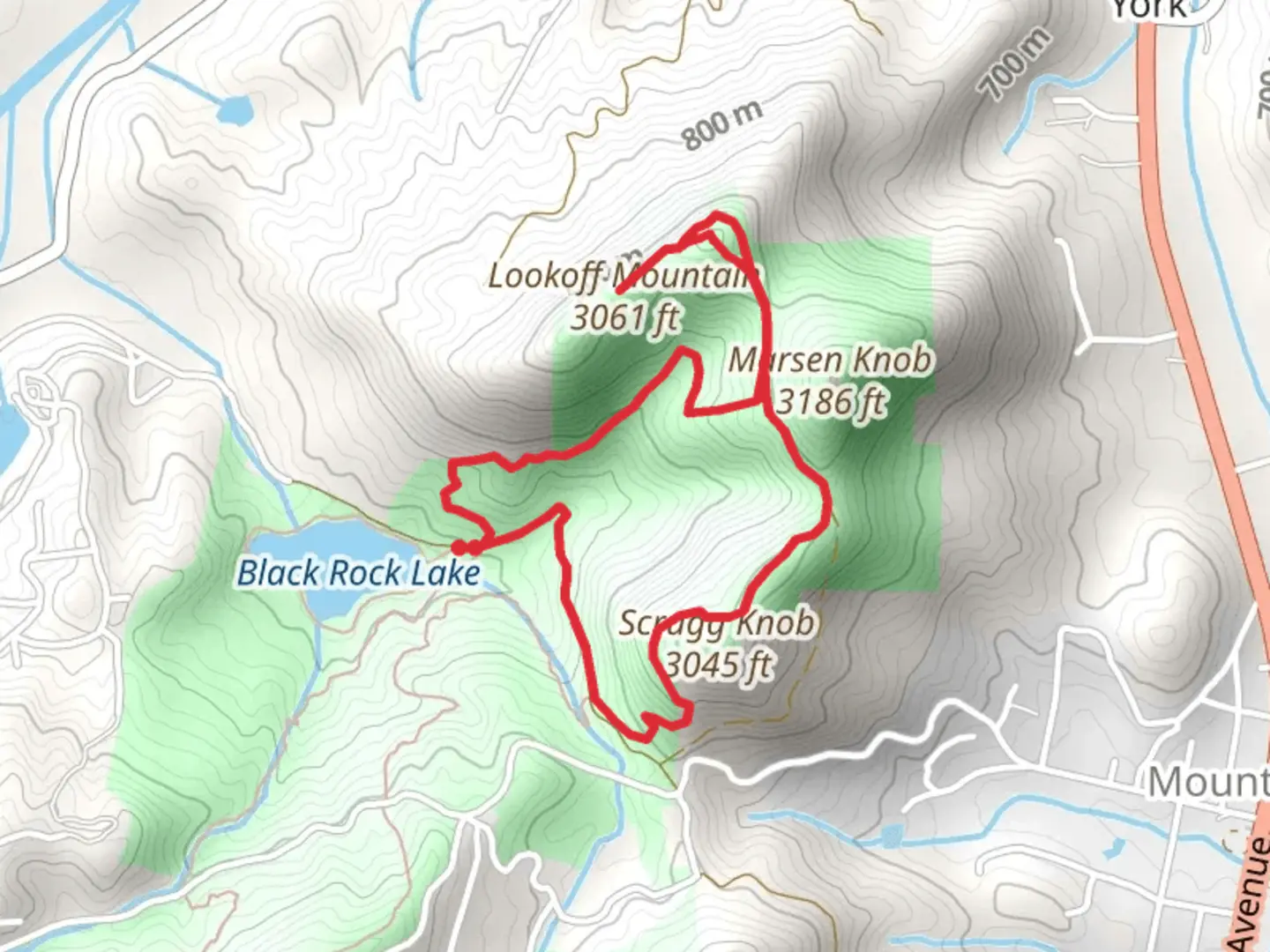 An image depicting the trail Lookoff Mountain and Edmonds Loop Trail - East Fork and its surrounding area.
