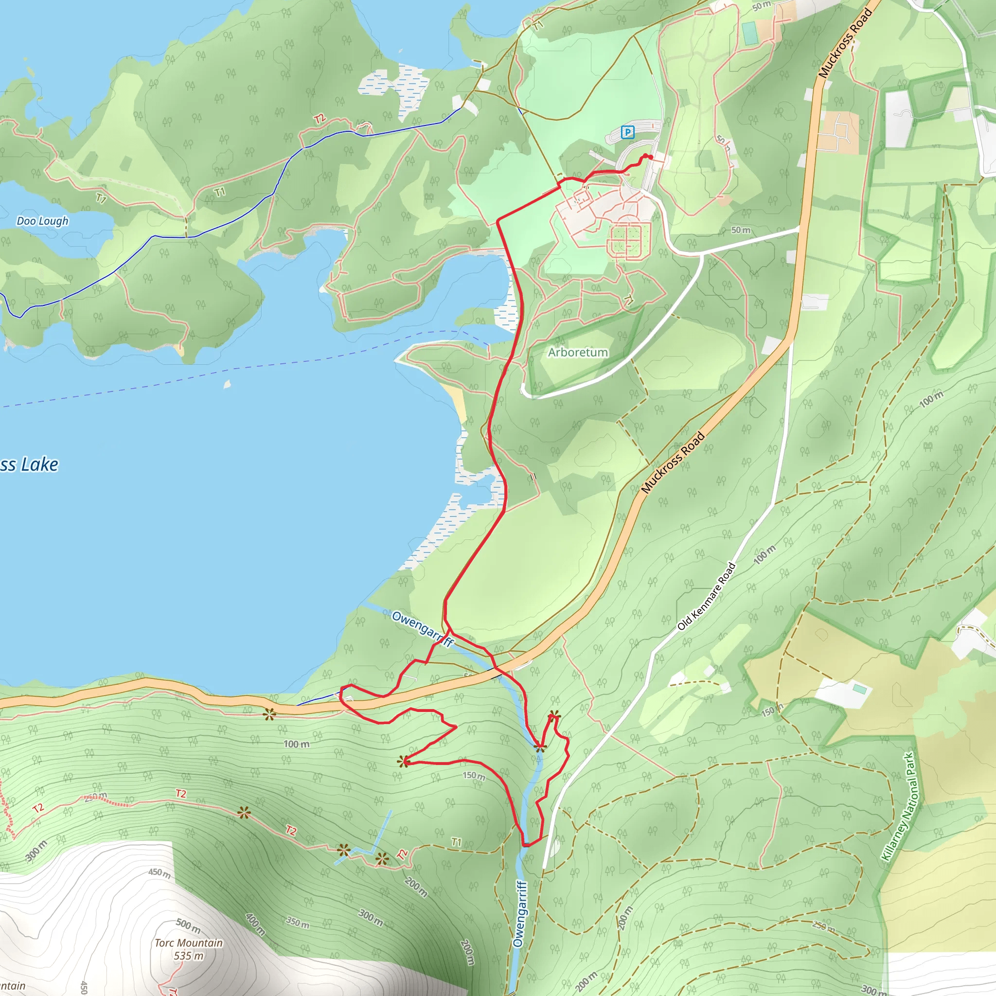 Torc Waterfall mobile static map