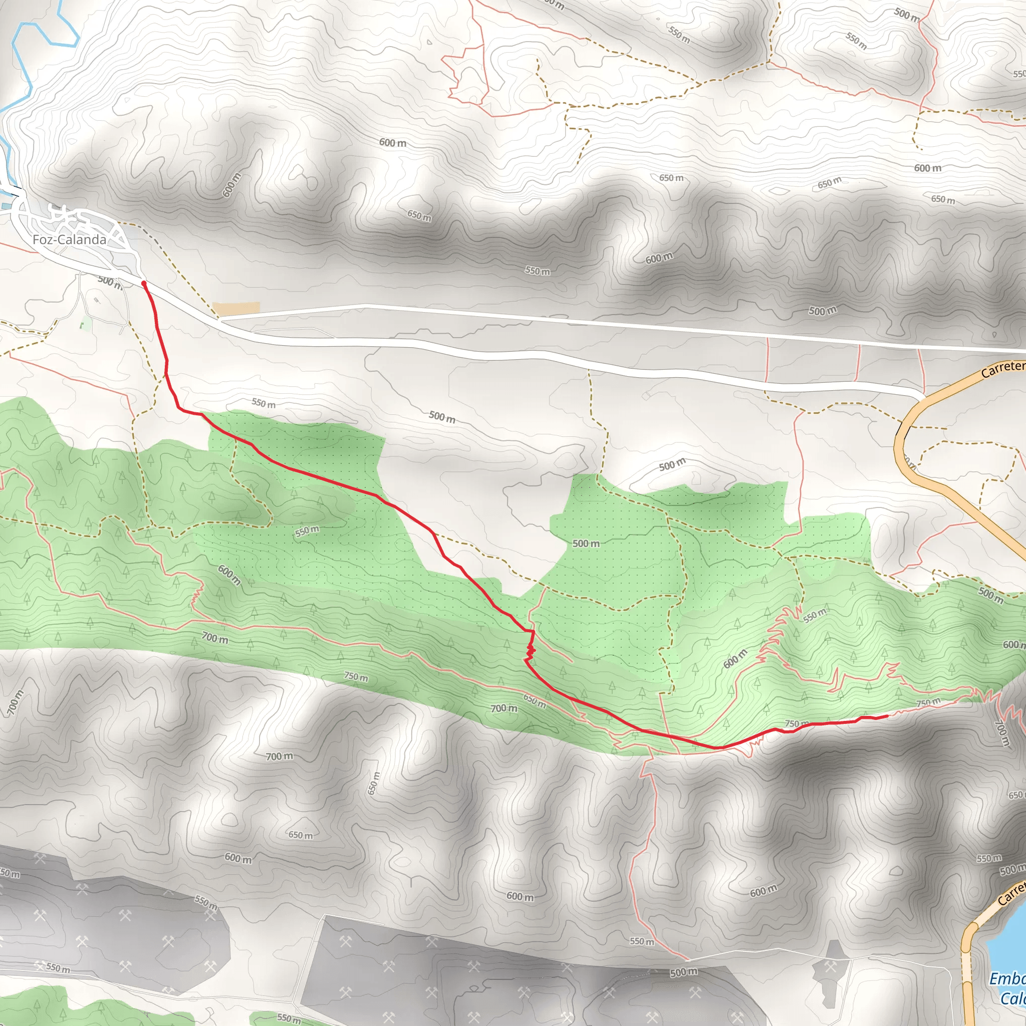 Foz de Calanda - Mount Talocha PR TE 16 mobile static map