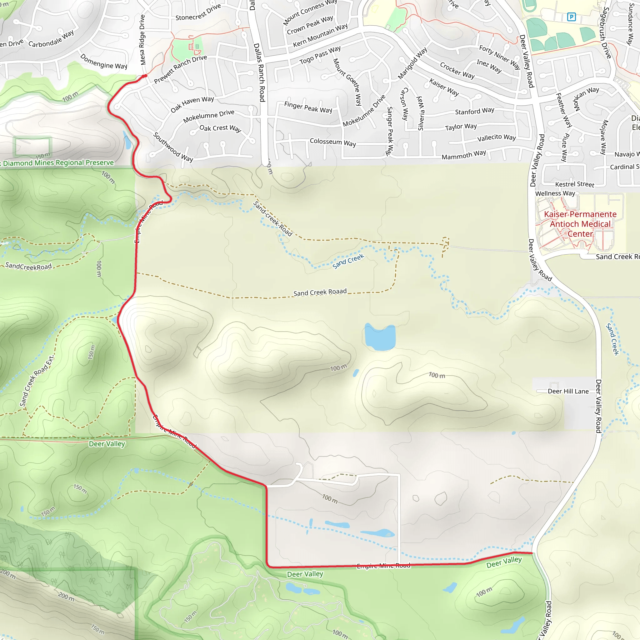 Empire Mine Road mobile static map