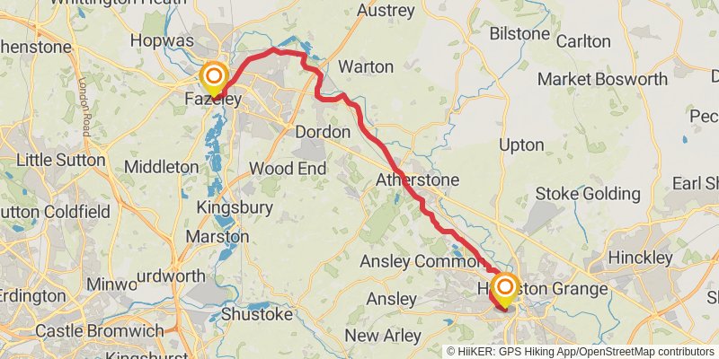 Coventry Canal Walk stage 2 Map