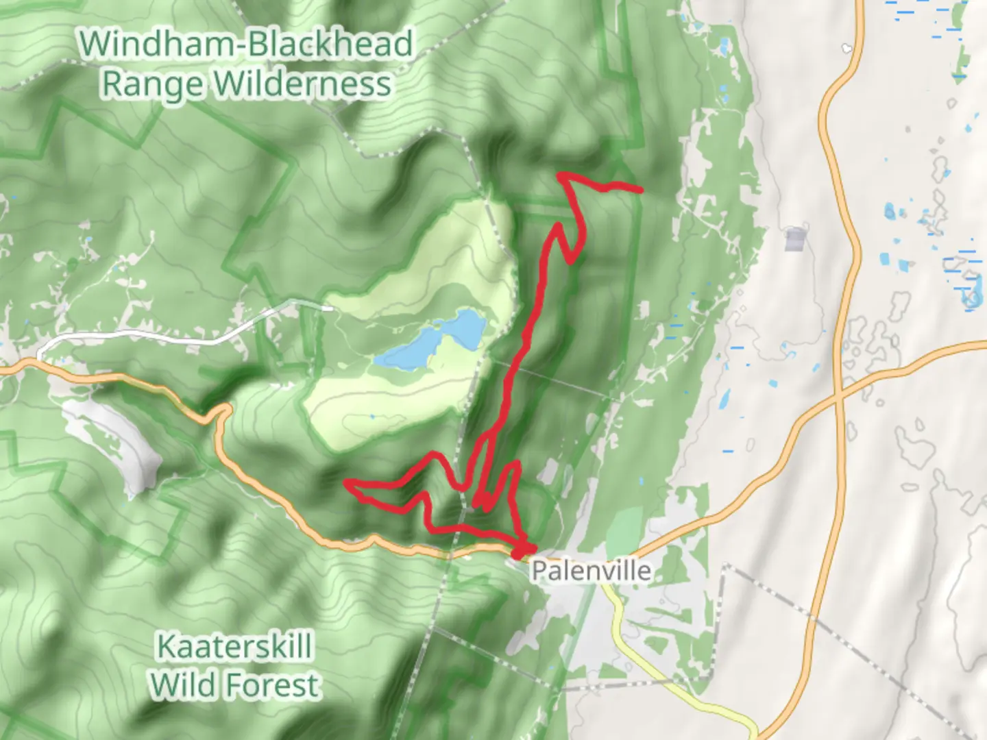 An image depicting the trail Mountain House Turnpike via Long Path - Greene County Trail and its surrounding area.