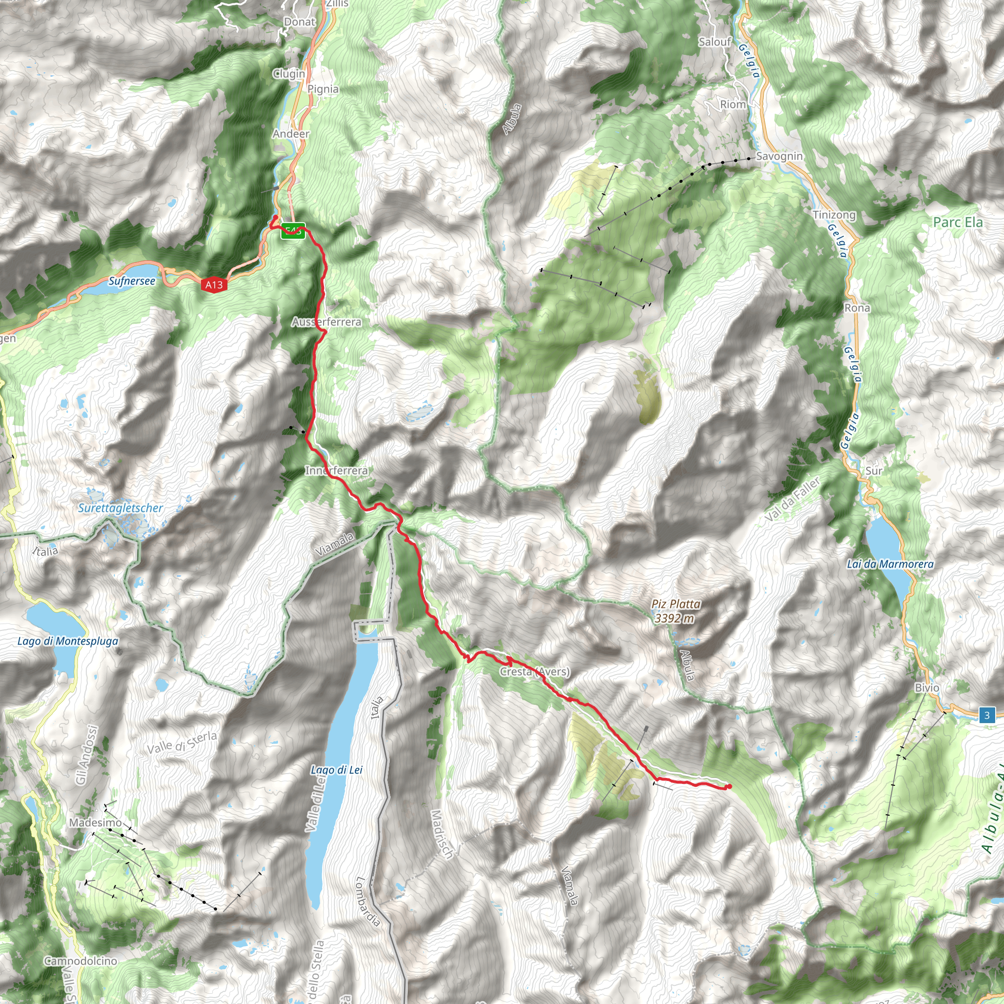 Alte Averserstrasse mobile static map
