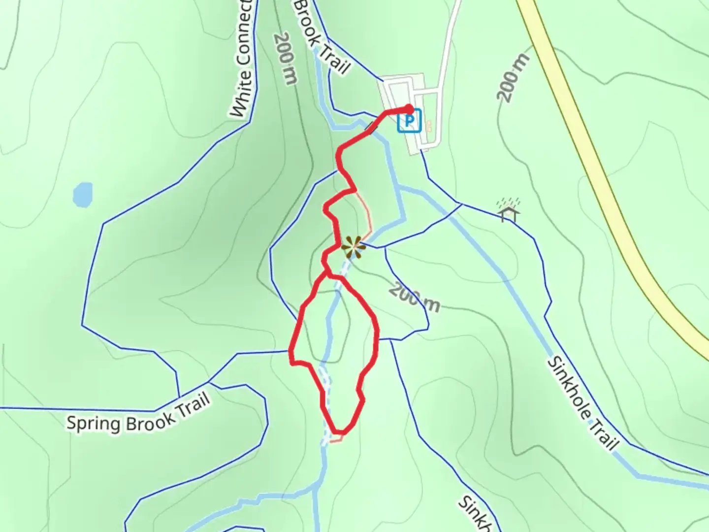 An image depicting the trail Devil's Icebox Loop Trail and its surrounding area.