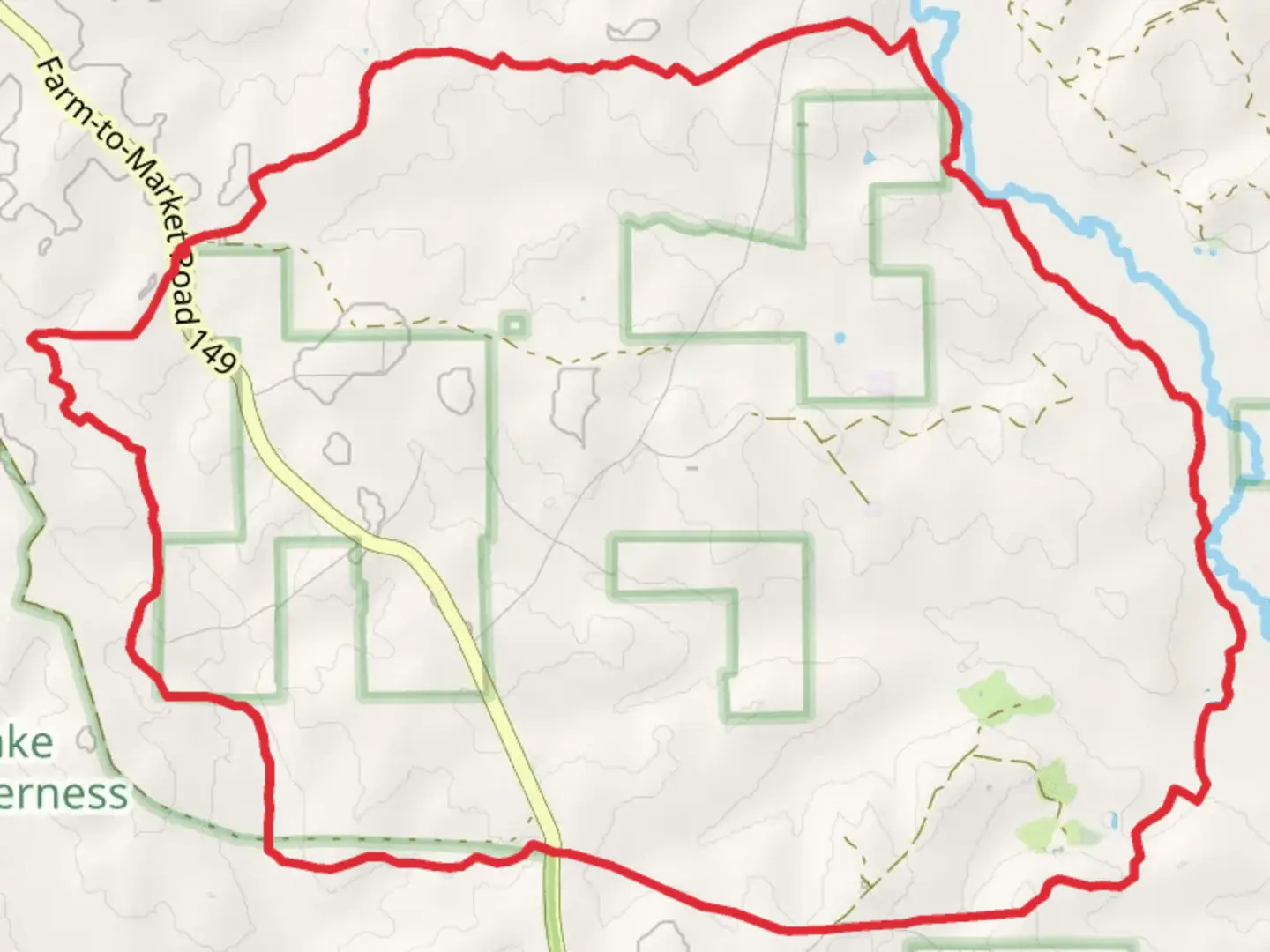 An image depicting the trail Lone Star Hiking, Little Lake Creek and Pole Creek Loop Trail and its surrounding area.
