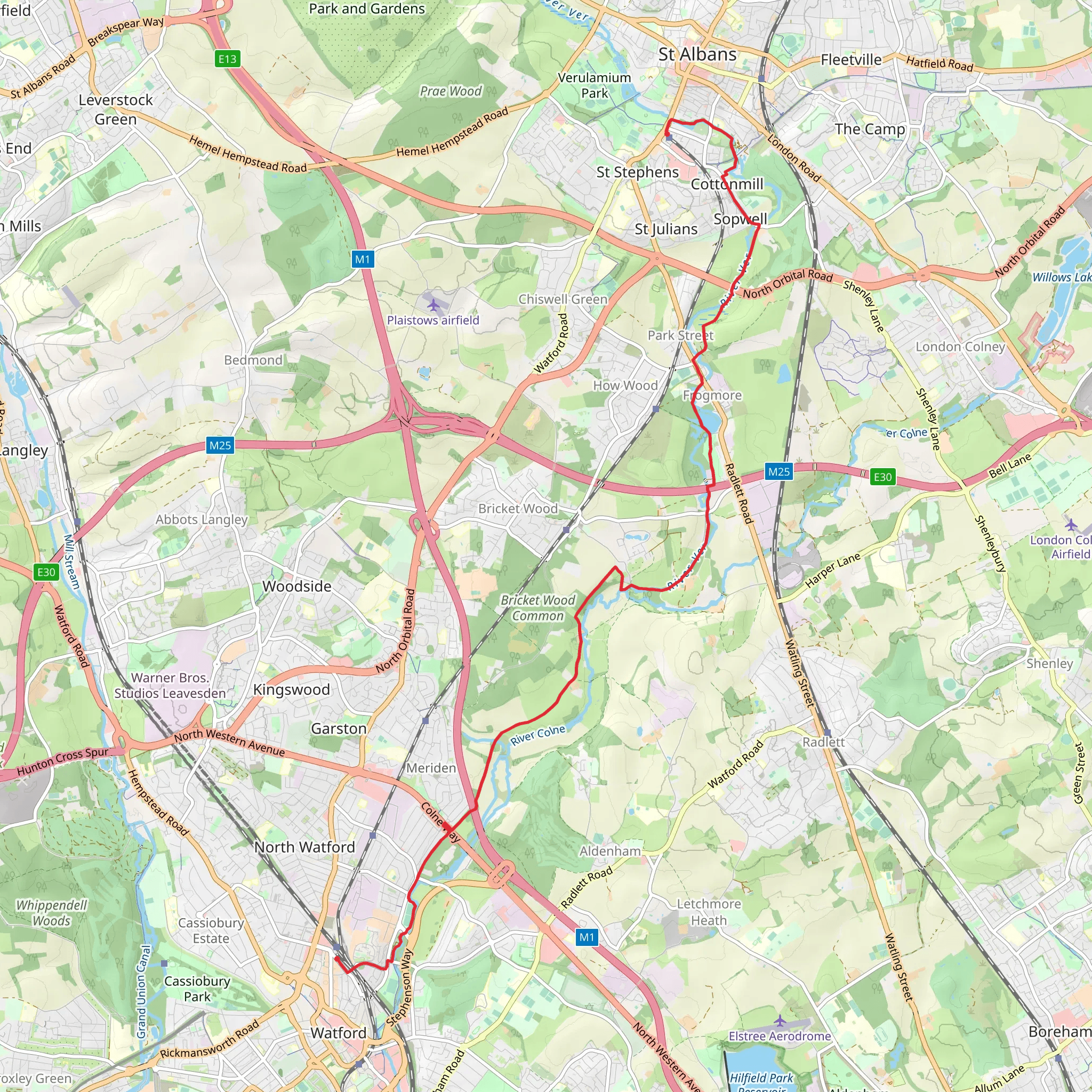Abbey Line Trail mobile static map