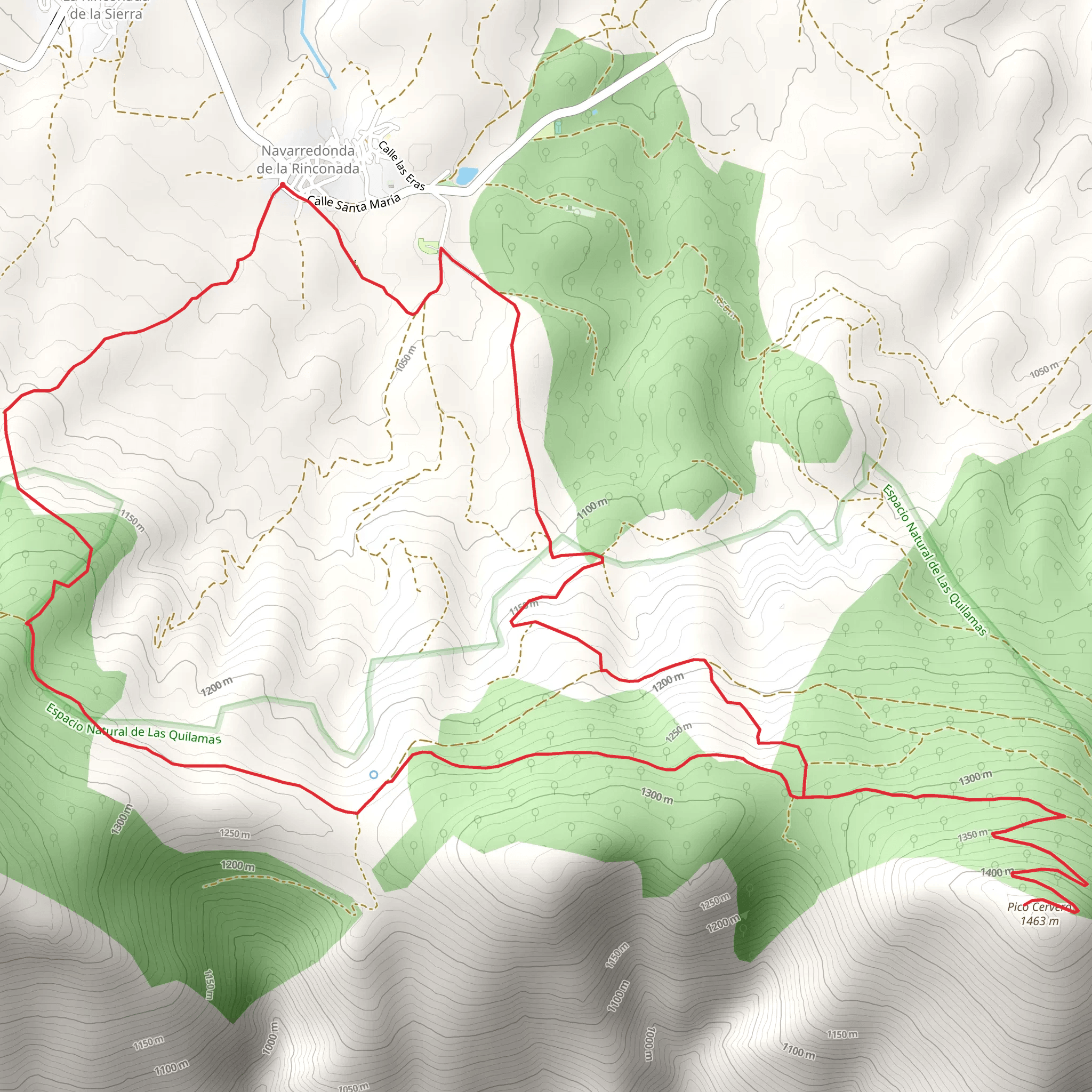 Pico Cervero Trail PR SA 43 mobile static map