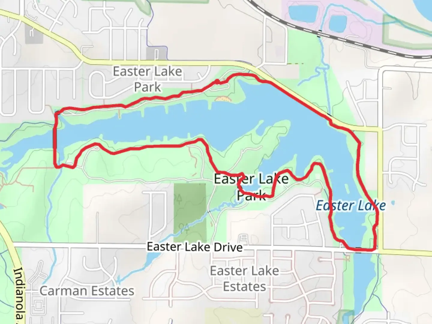 An image depicting the trail Easter Lake Loop and its surrounding area.
