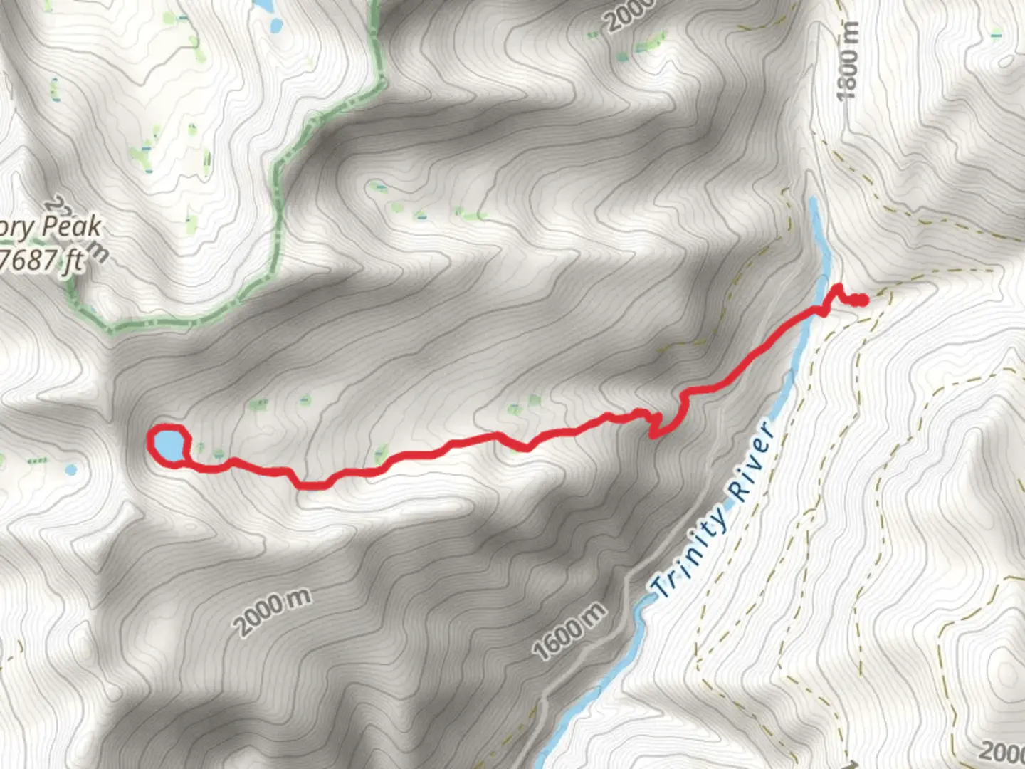 An image depicting the trail Sisson Callahan - Trinity River - Bull Lake Trail and its surrounding area.