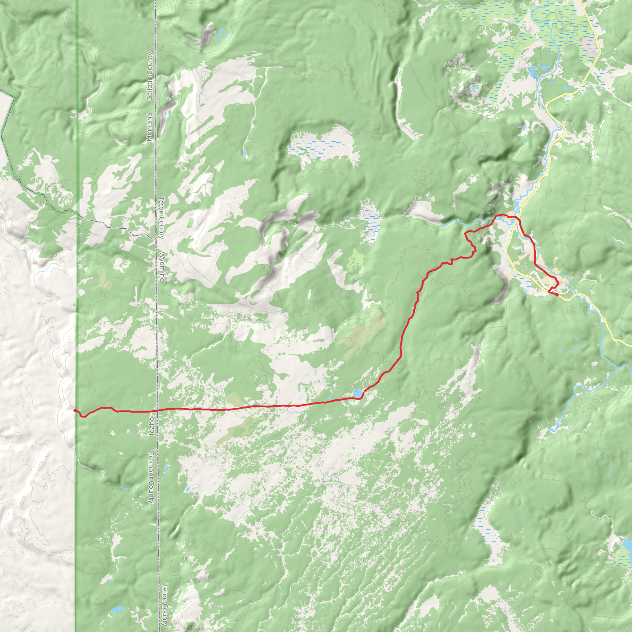 Howard Eaton to Idaho Border via CDT mobile static map