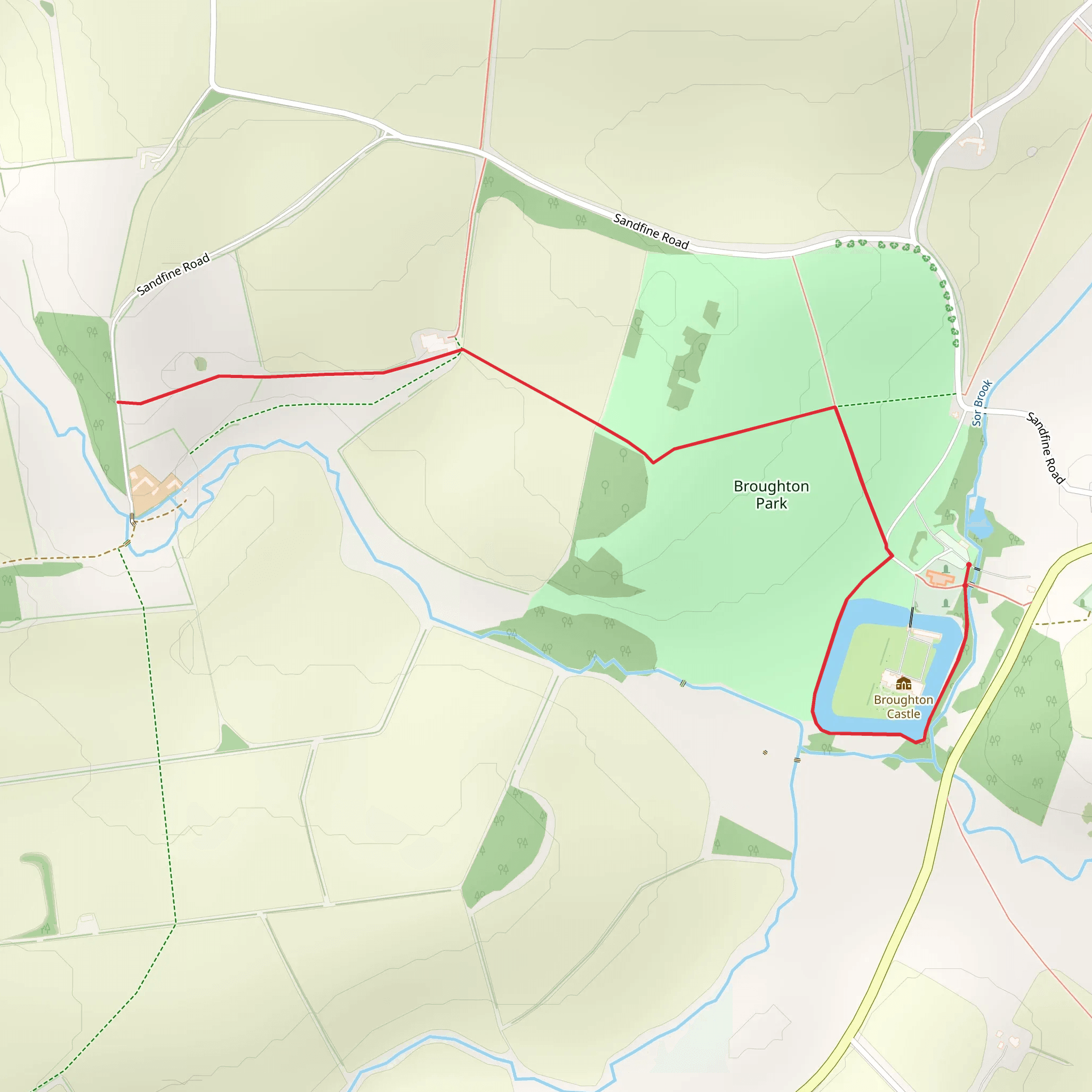 Broughton Castle mobile static map