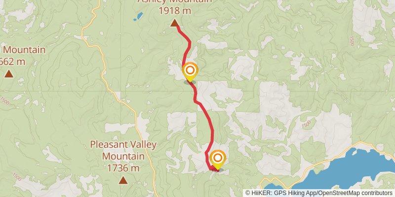 Ashley Divide Trail stage 2 Map