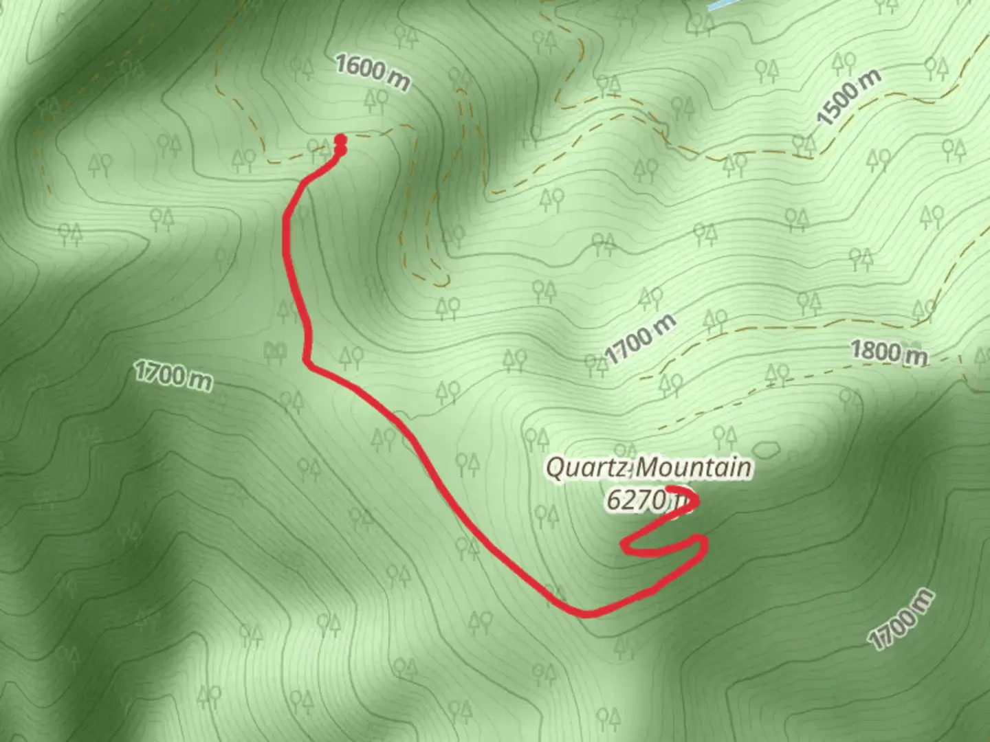 An image depicting the trail Quartz Mountain Trail and its surrounding area.