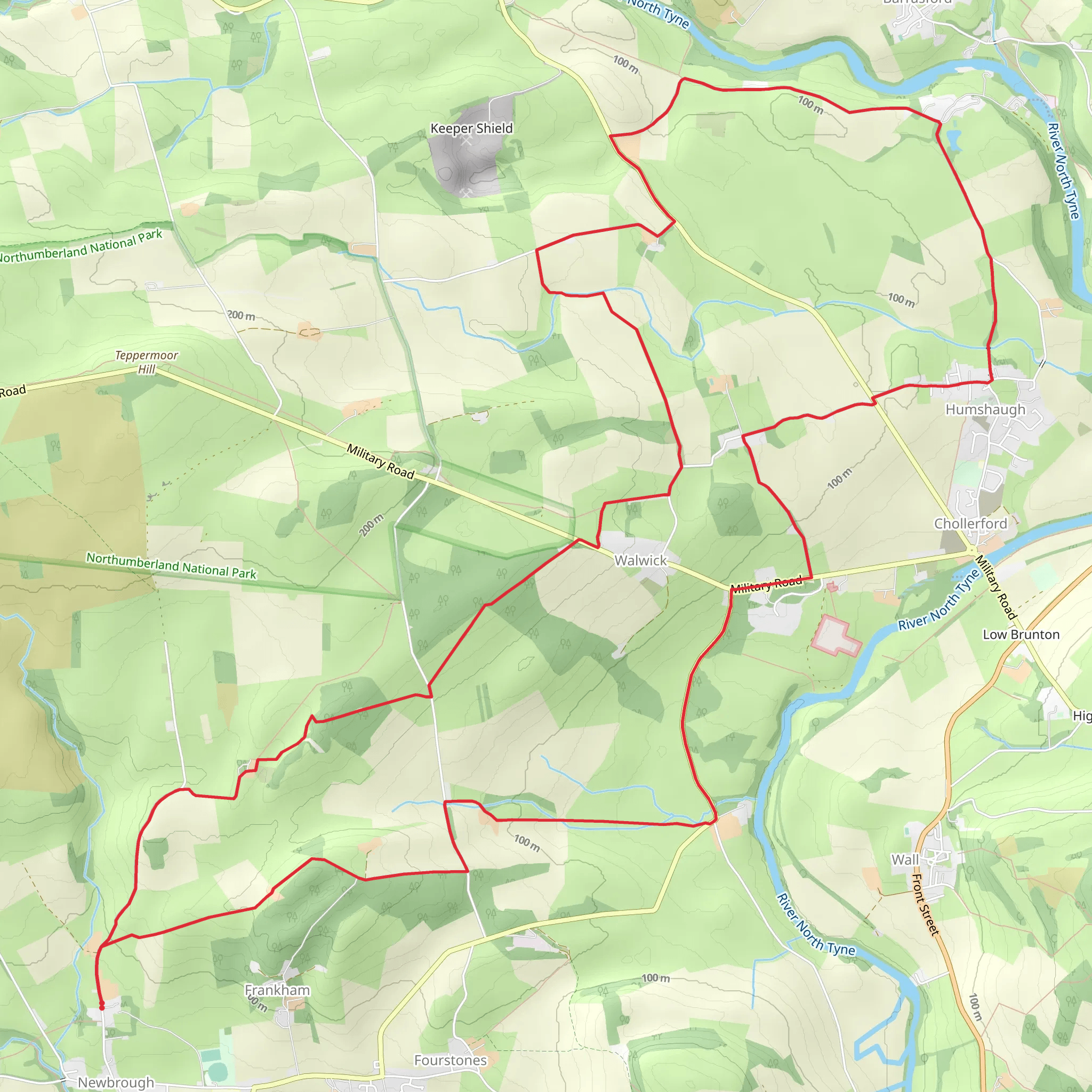 Warden Country Park and Lincoln Hill Loop mobile static map