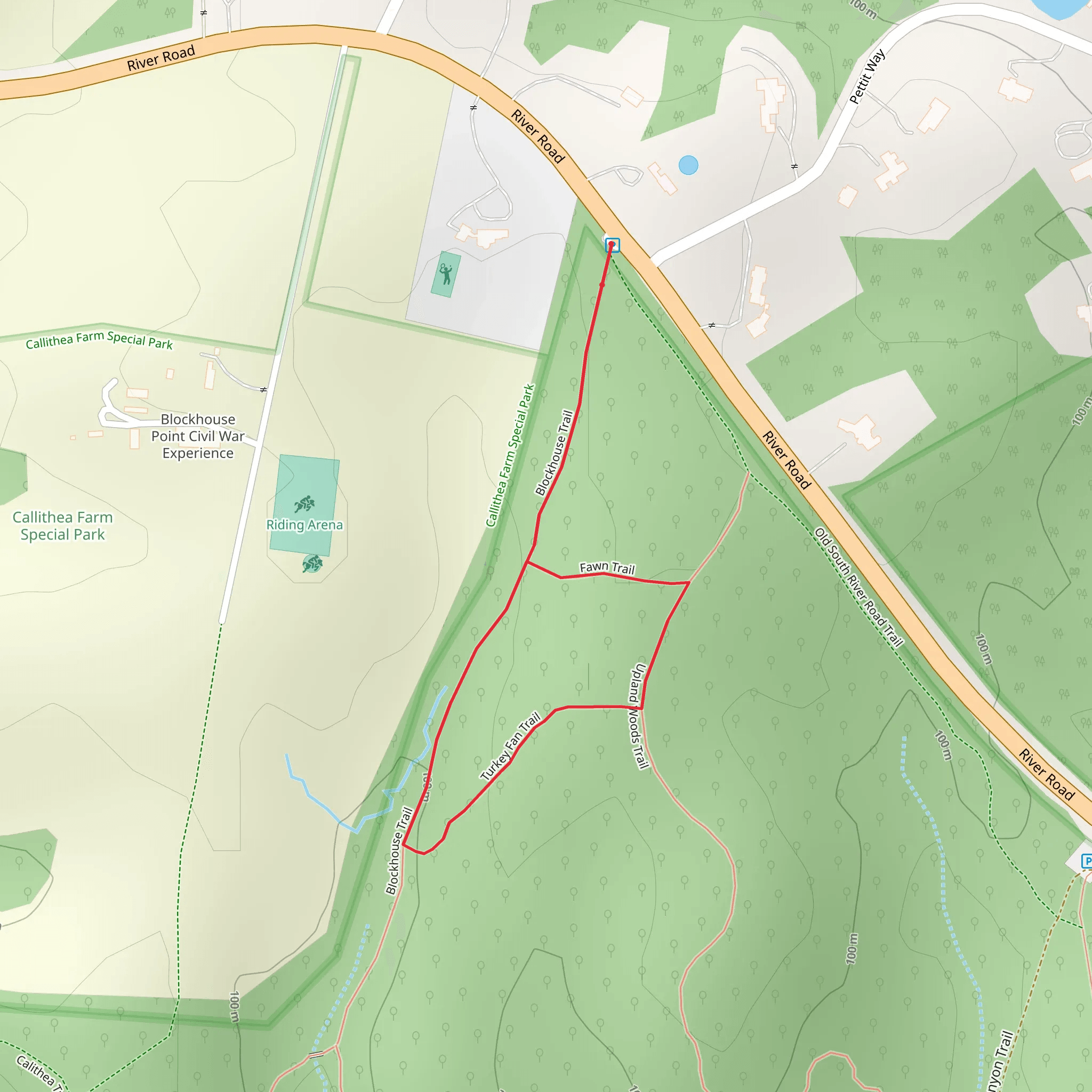 Blockhouse Loop Trail mobile static map