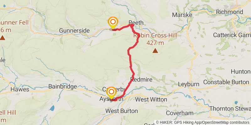 Skipton Loop via Pennine Way stage 9 Map