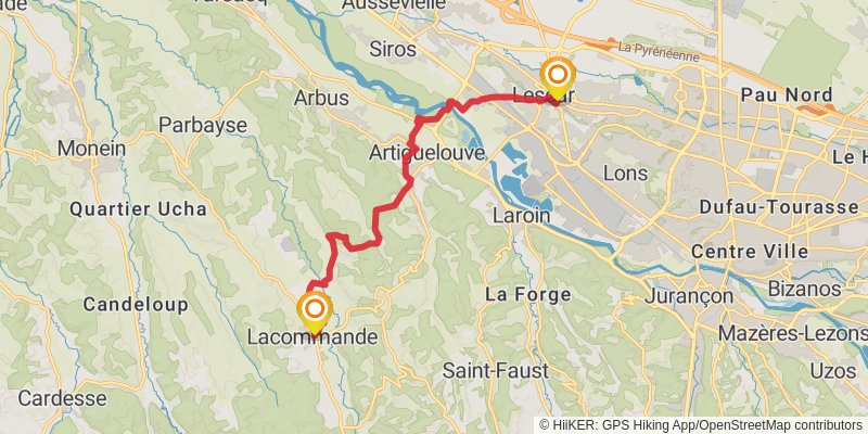 Camino Menton-Candanchu via Arles stage 58 Map