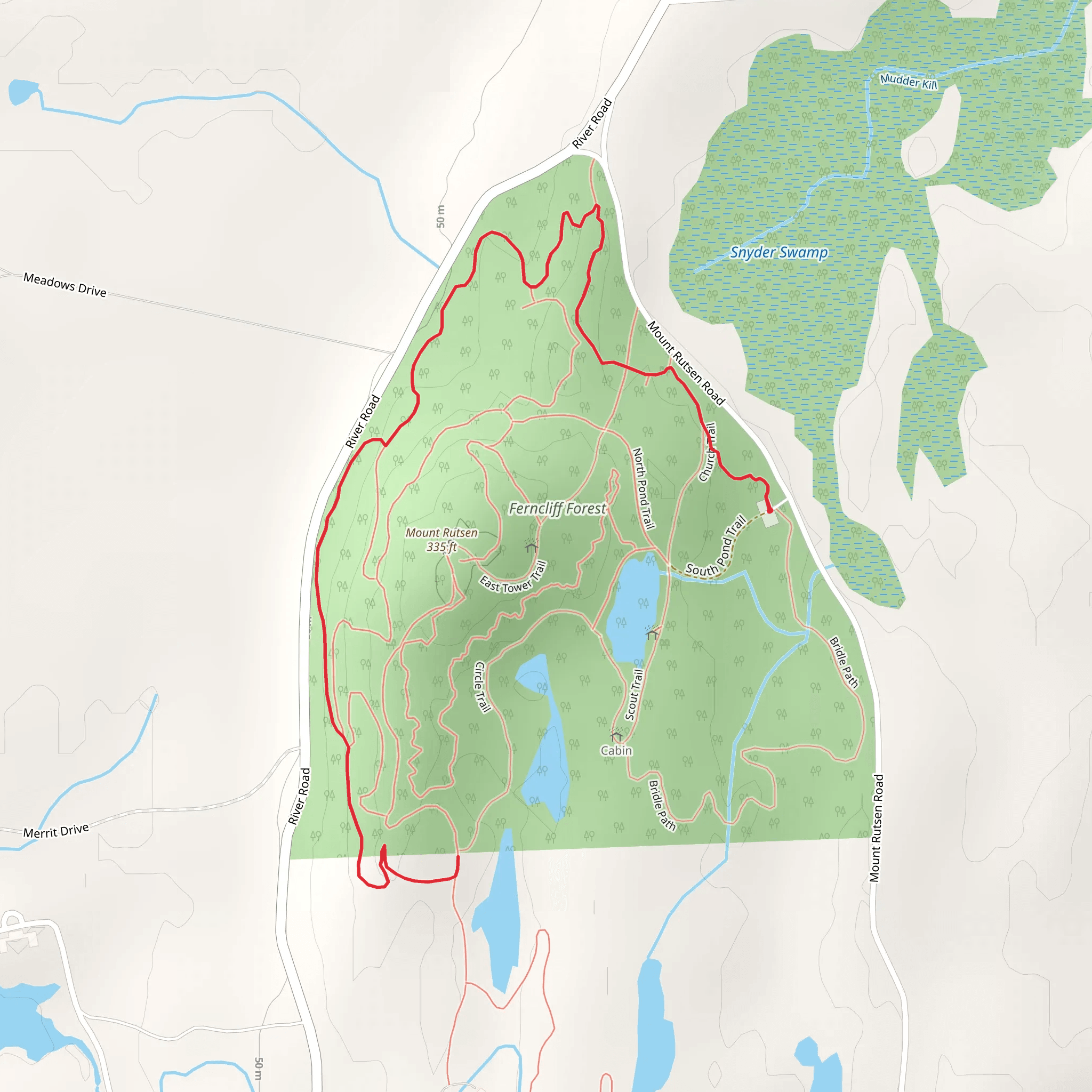 Mount Rutsen from Rutsen Road mobile static map