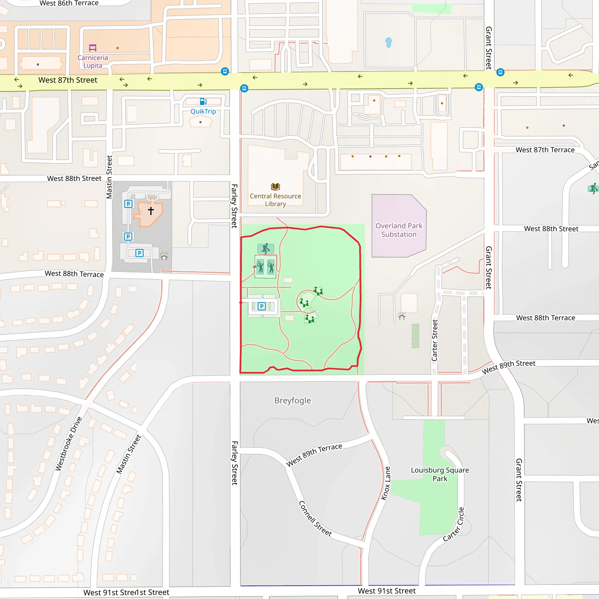 Strang Park Loop mobile static map