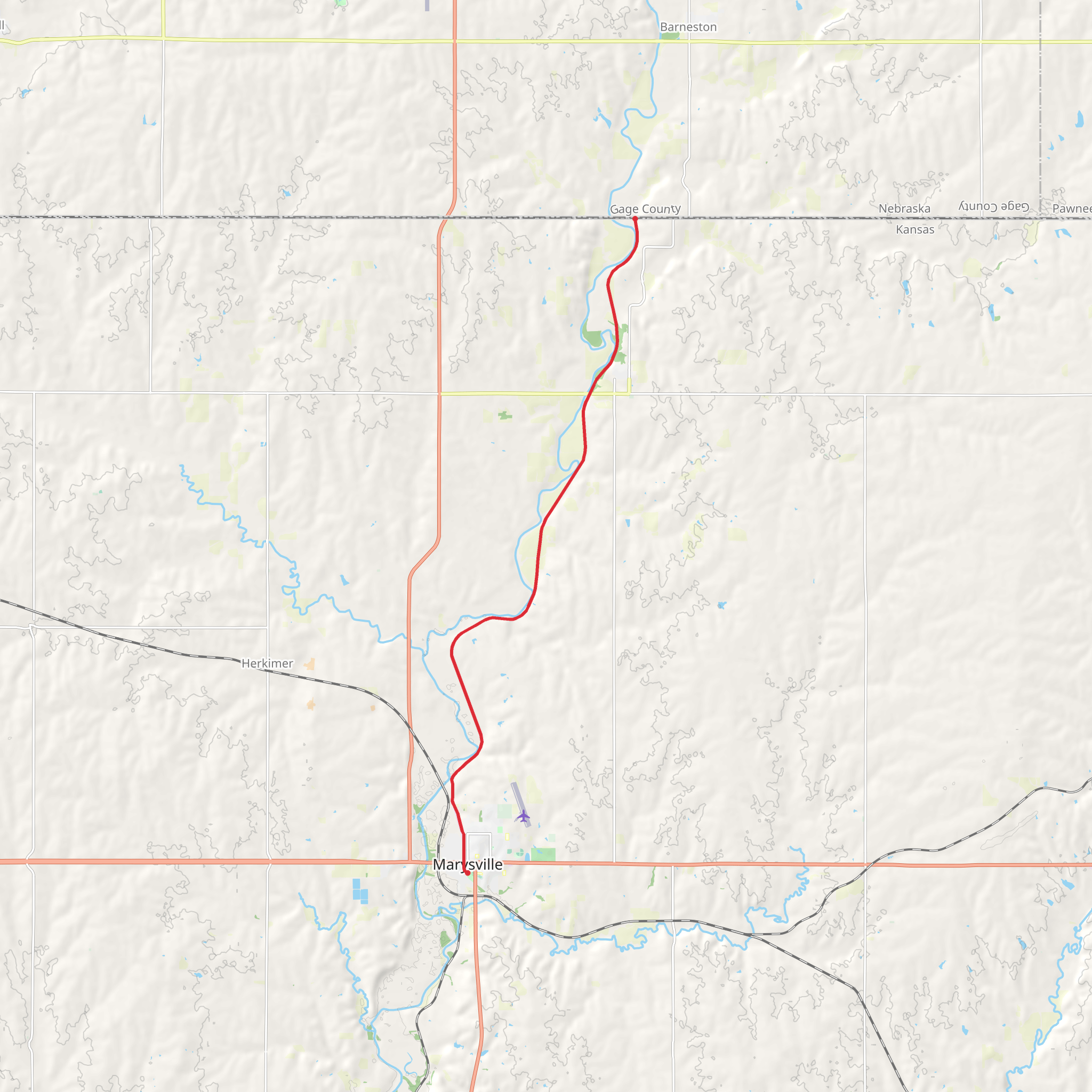 Blue River Trail mobile static map
