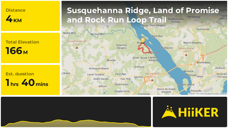 Susquehanna Ridge, Land of Promise and Rock Run Loop Trail Harford