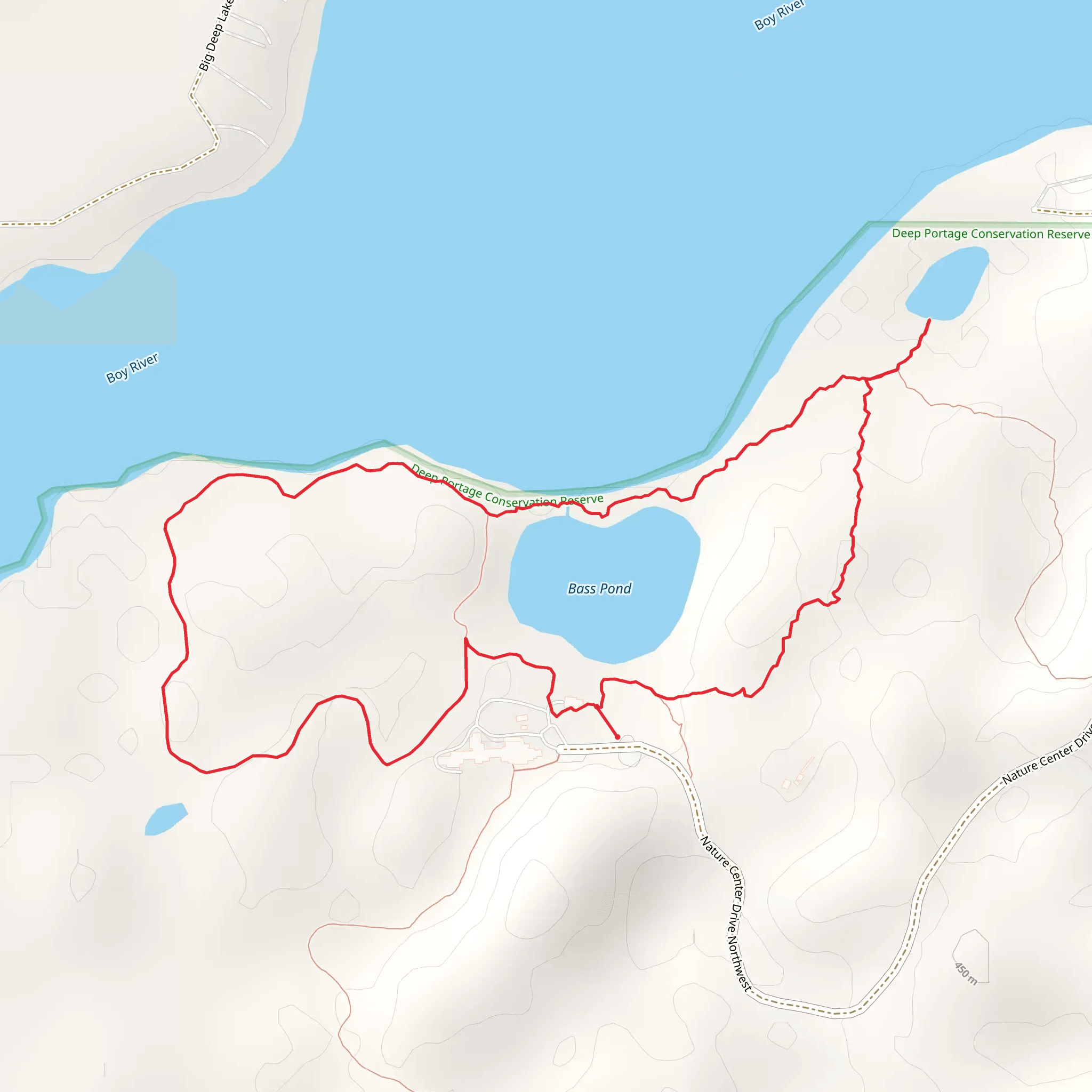 Boy River and Bass Pond Loop mobile static map