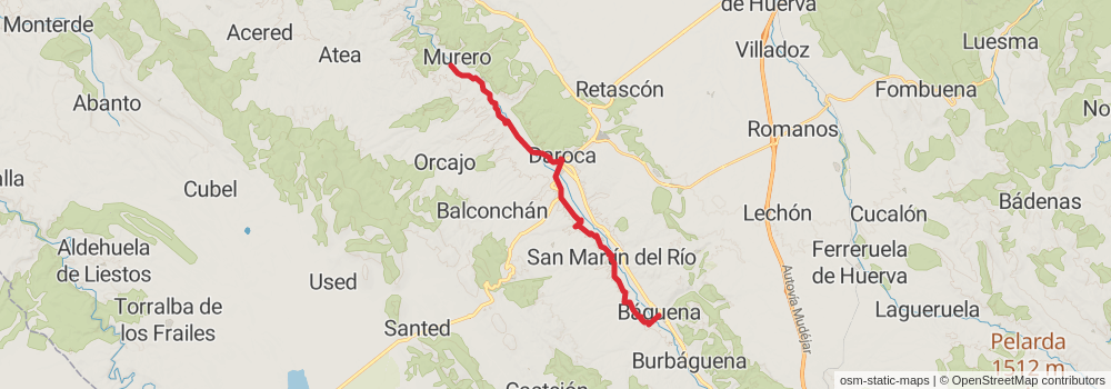 GR 160 Camino del Cid stage 6 Map