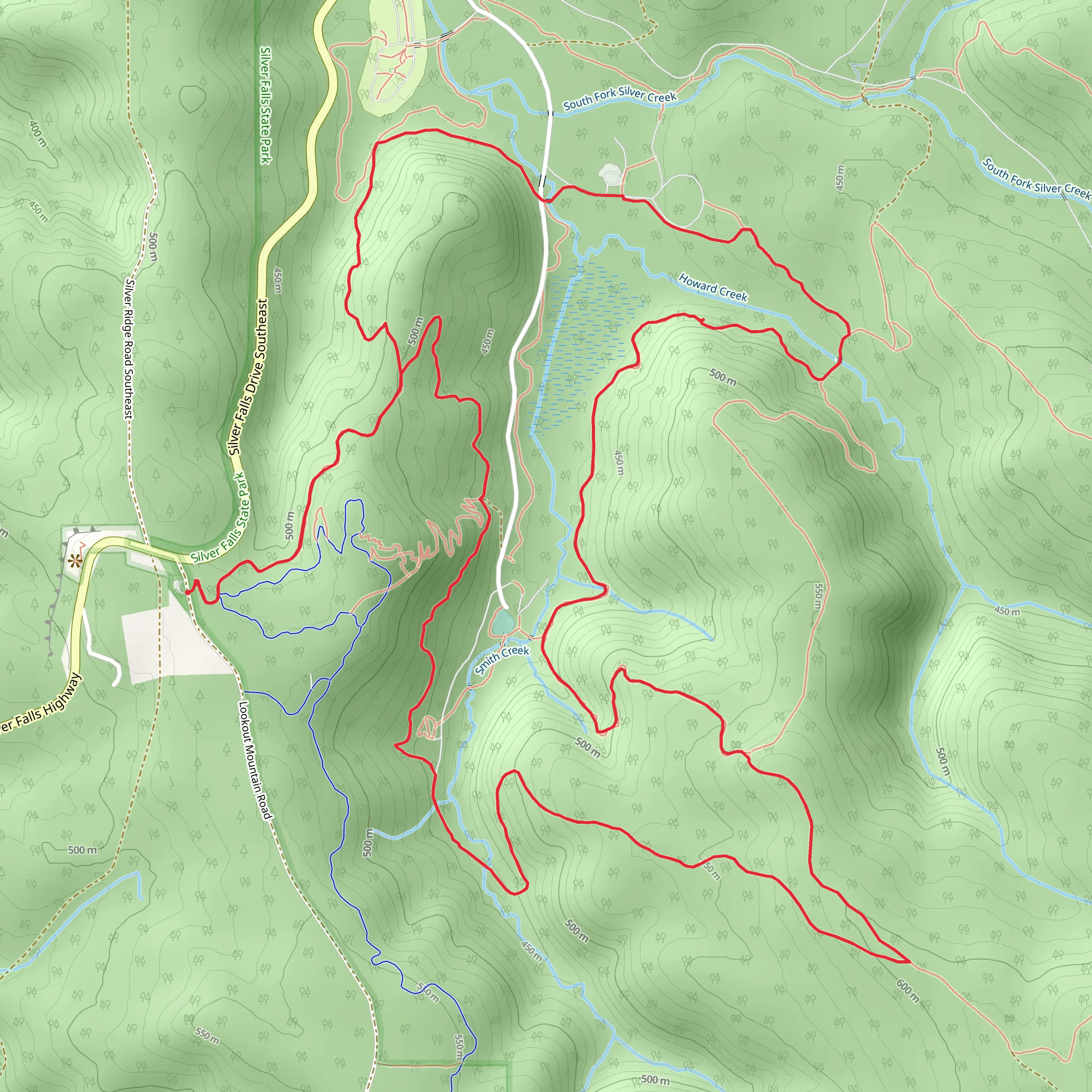 Horse and Smith Creek Loop Trail mobile static map