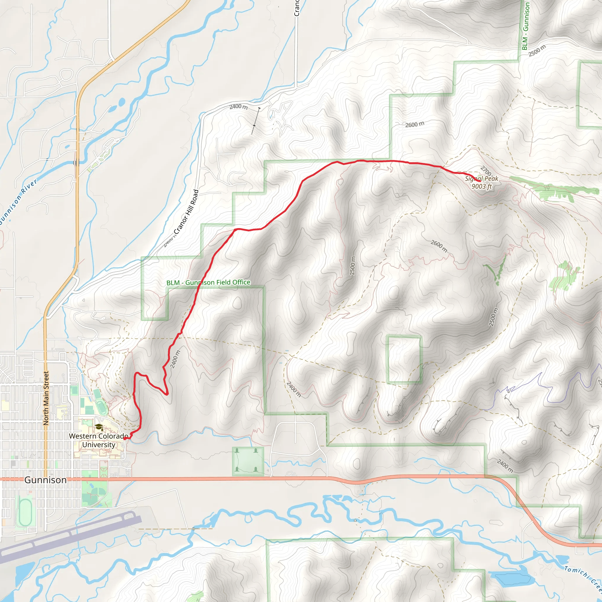 Signal Peak via Contour mobile static map