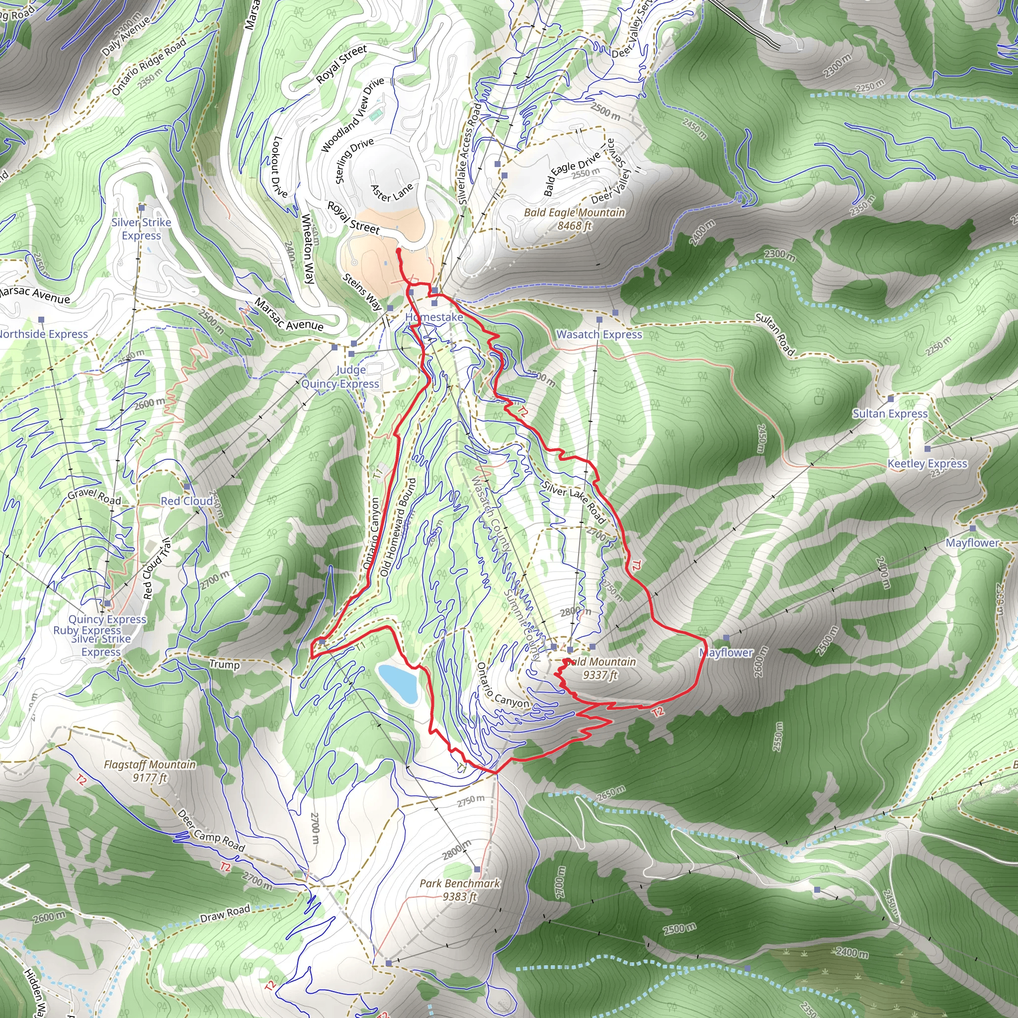Tidal Wave and Ontario Hike Loop mobile static map