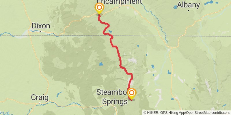 Continental Divide Trail stage 20 Map