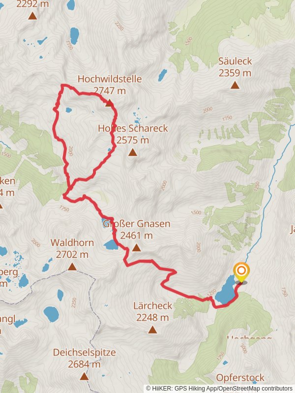 The Hochwildstelle via Schwarzensee mobile static map