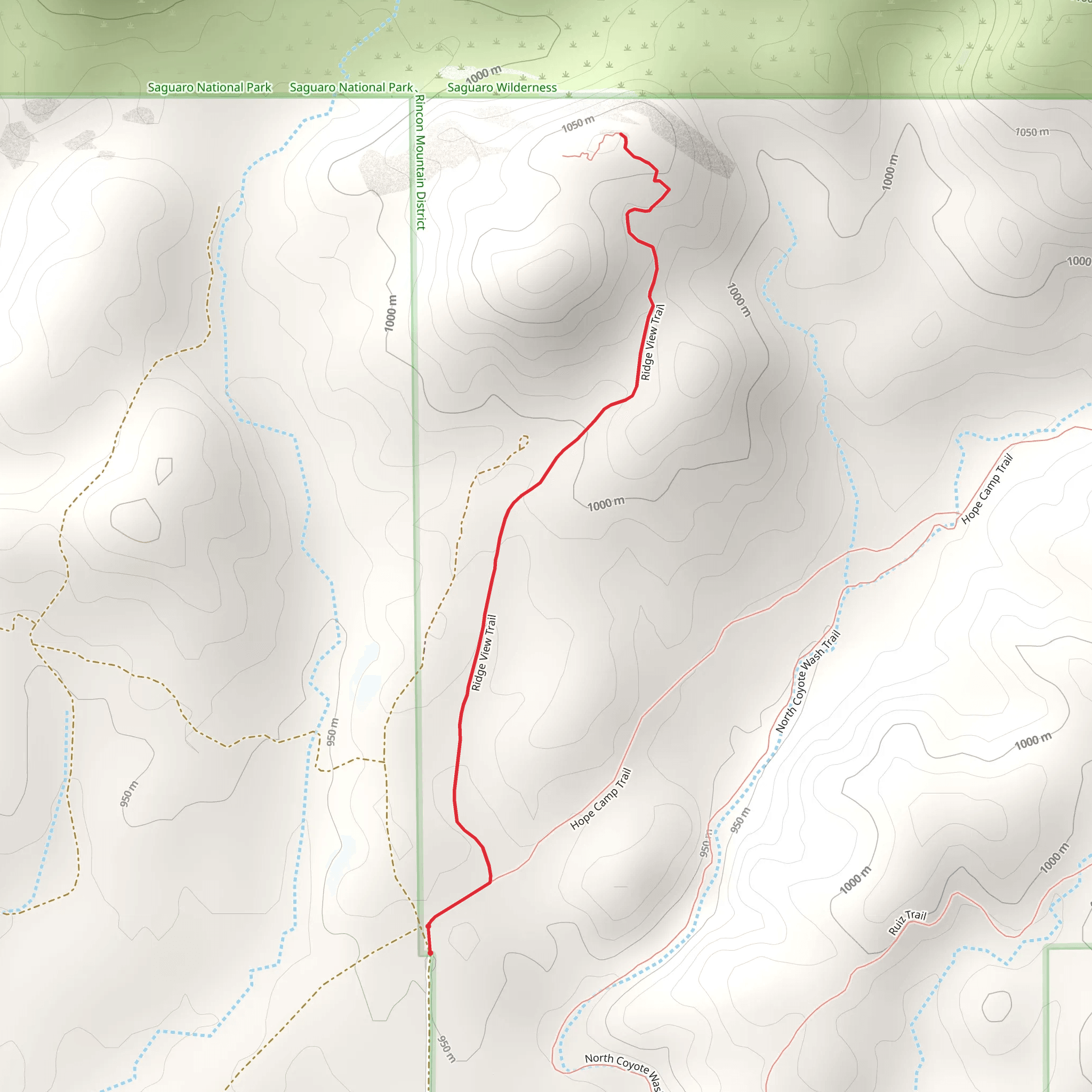 Ridge View Trail mobile static map