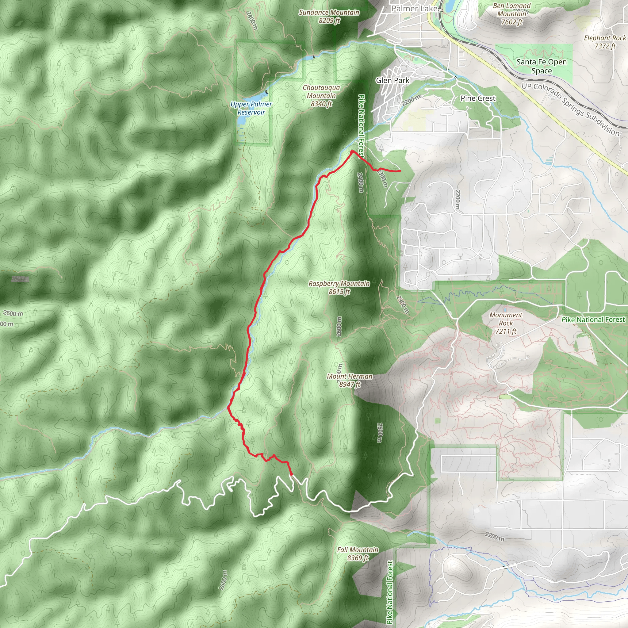 Monument Trail mobile static map