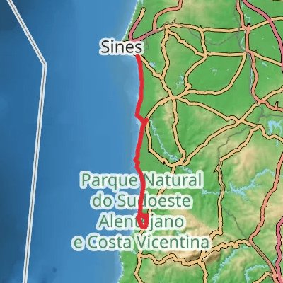 Rota Vicentina (Fishermen’s Trail) 6-Day Challenging Tour (Hillwalk Tours) mobile static map
